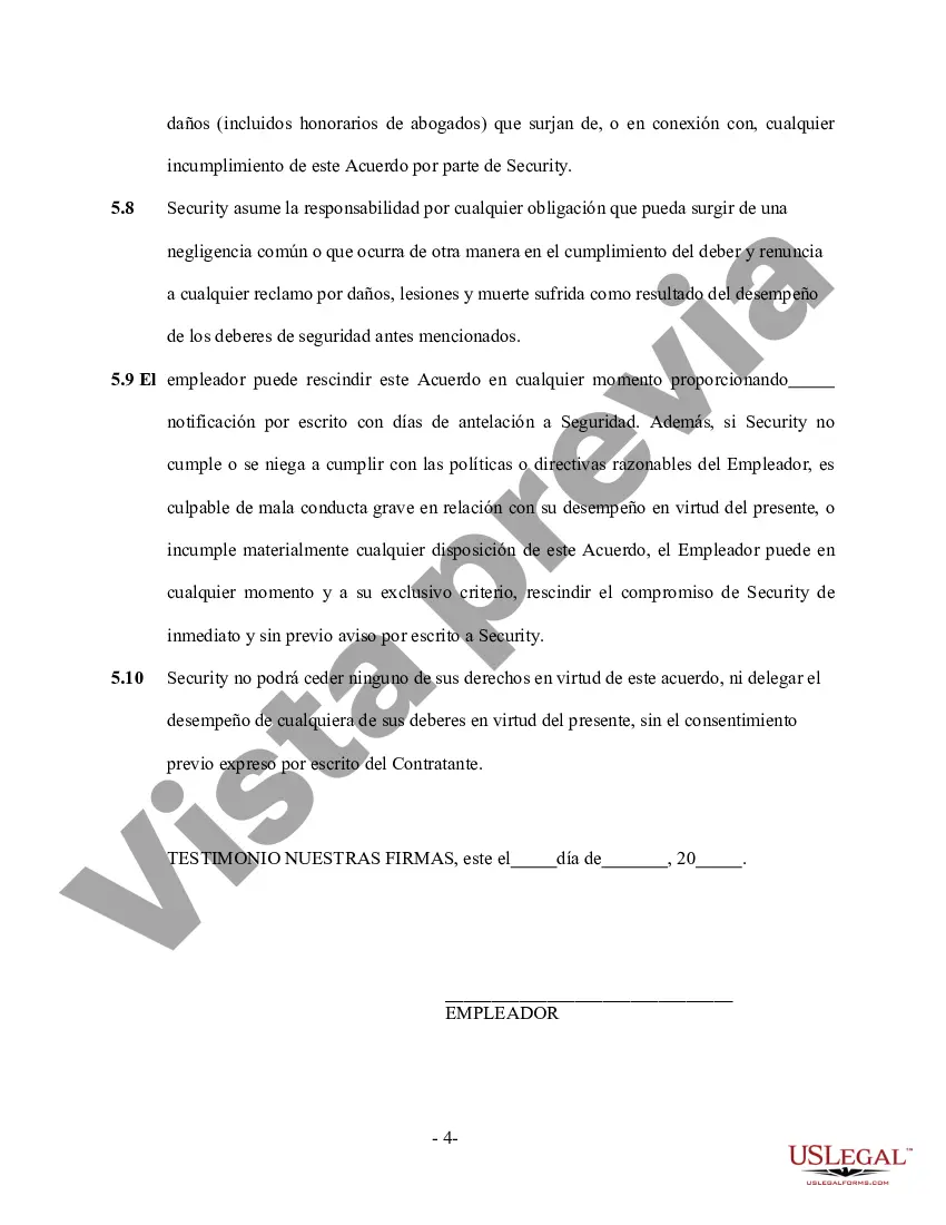 Preview Contrato de Servicios de Vigilante de Seguridad Autónomo