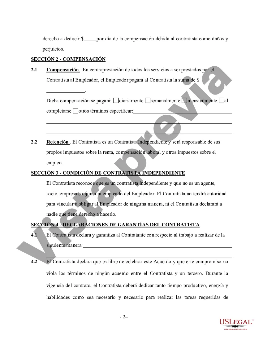 Preview Contrato de Servicio de Excavación por Cuenta Propia