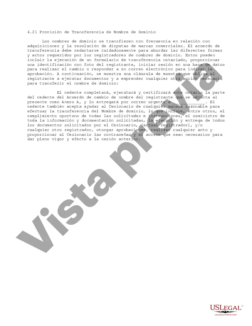 Get Provisión de transferencia de nombre de dominio Preview Provisión de transferencia de nombre de dominio