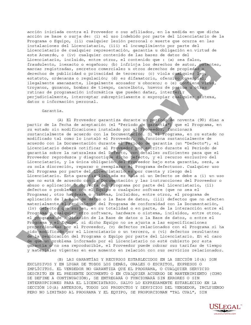 Preview Acuerdo de licencia de software por instancia de base de datos