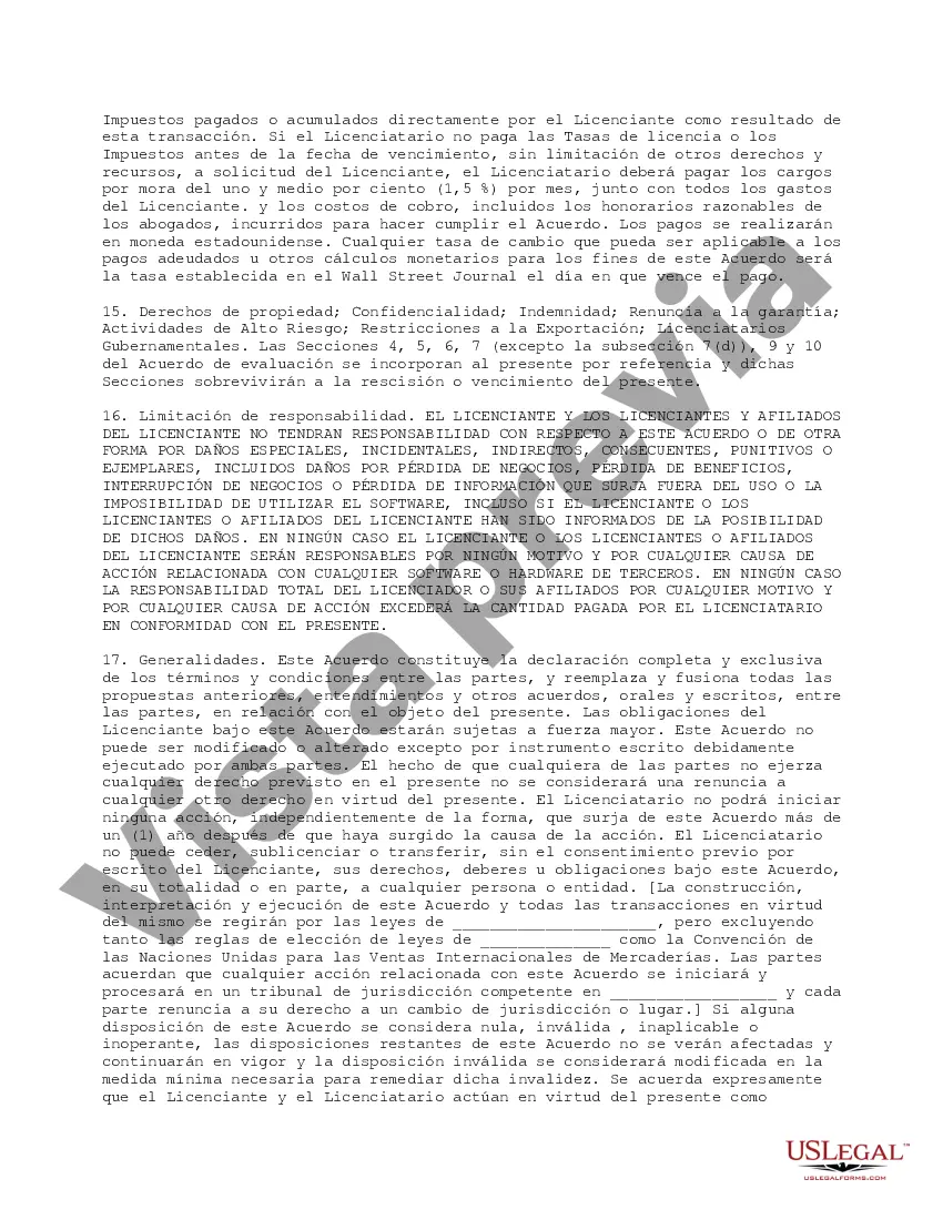 Preview Acuerdo de licencia de evaluación de treinta días con opción perpetua