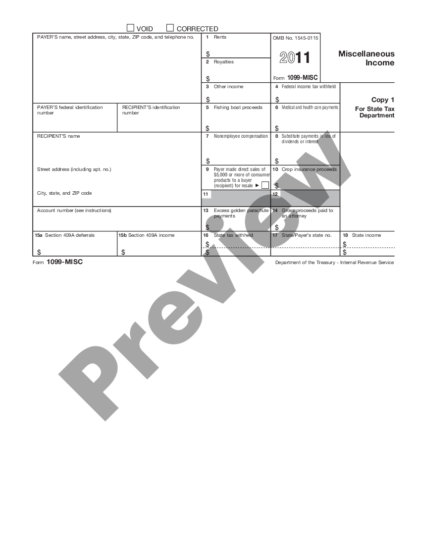 IRS Tax Form 1099 Statement US Legal Forms