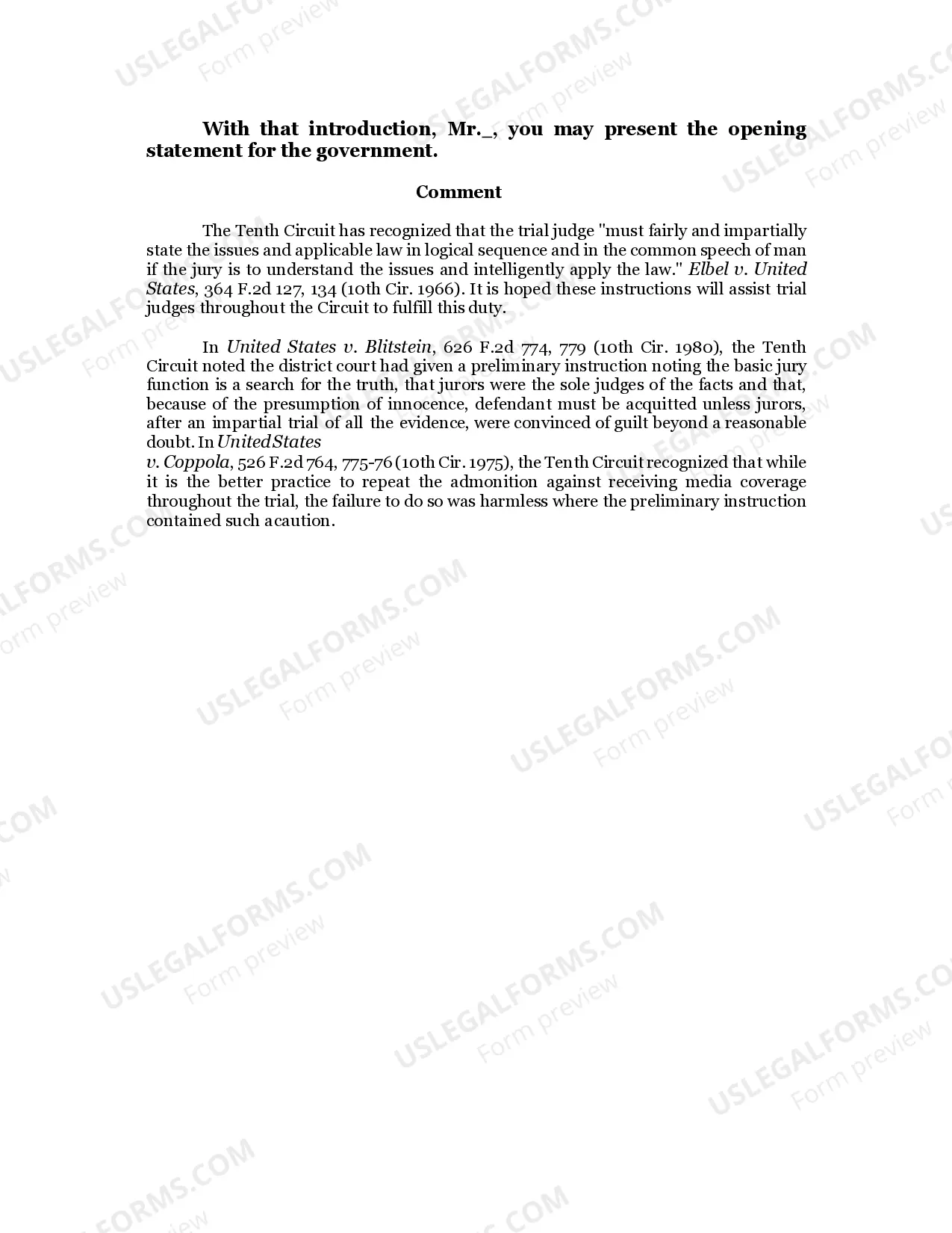 Preview PRELIMINARY INSTRUCTIONS BEFORE TRIAL