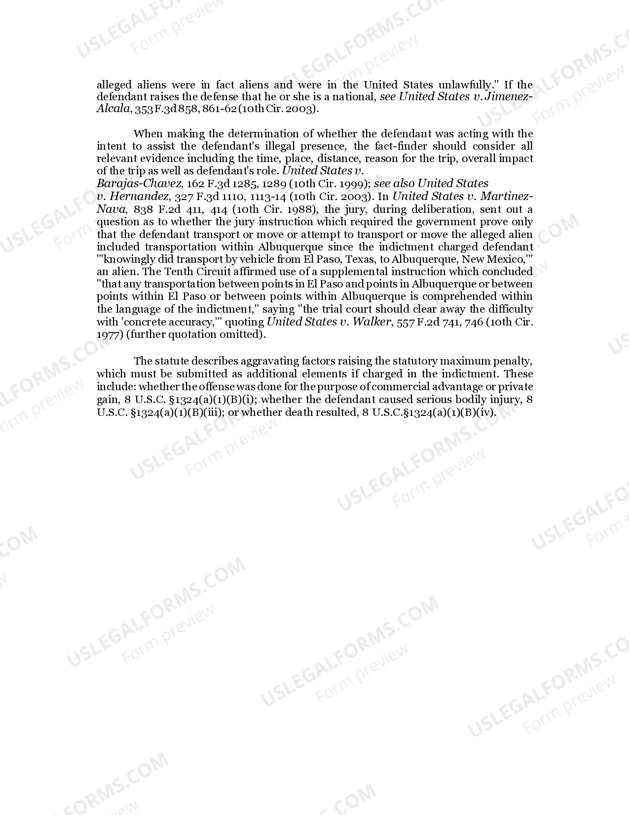 Preview 2.3 ALIEN-ILLEGAL TRANSPORTATION /8 U.S.C. Sec. 1324(a)(1)(A)(ii)