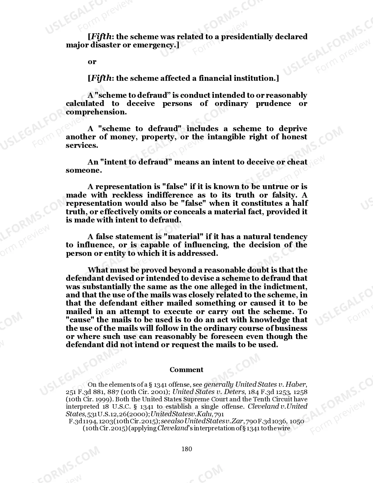 Preview MAIL FRAUD / 18 U.S.C. Sec. 1341