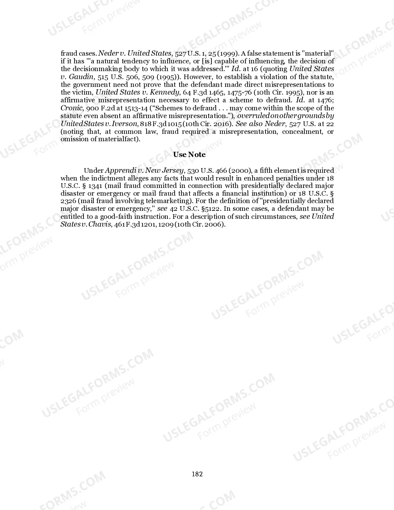 Preview MAIL FRAUD / 18 U.S.C. Sec. 1341