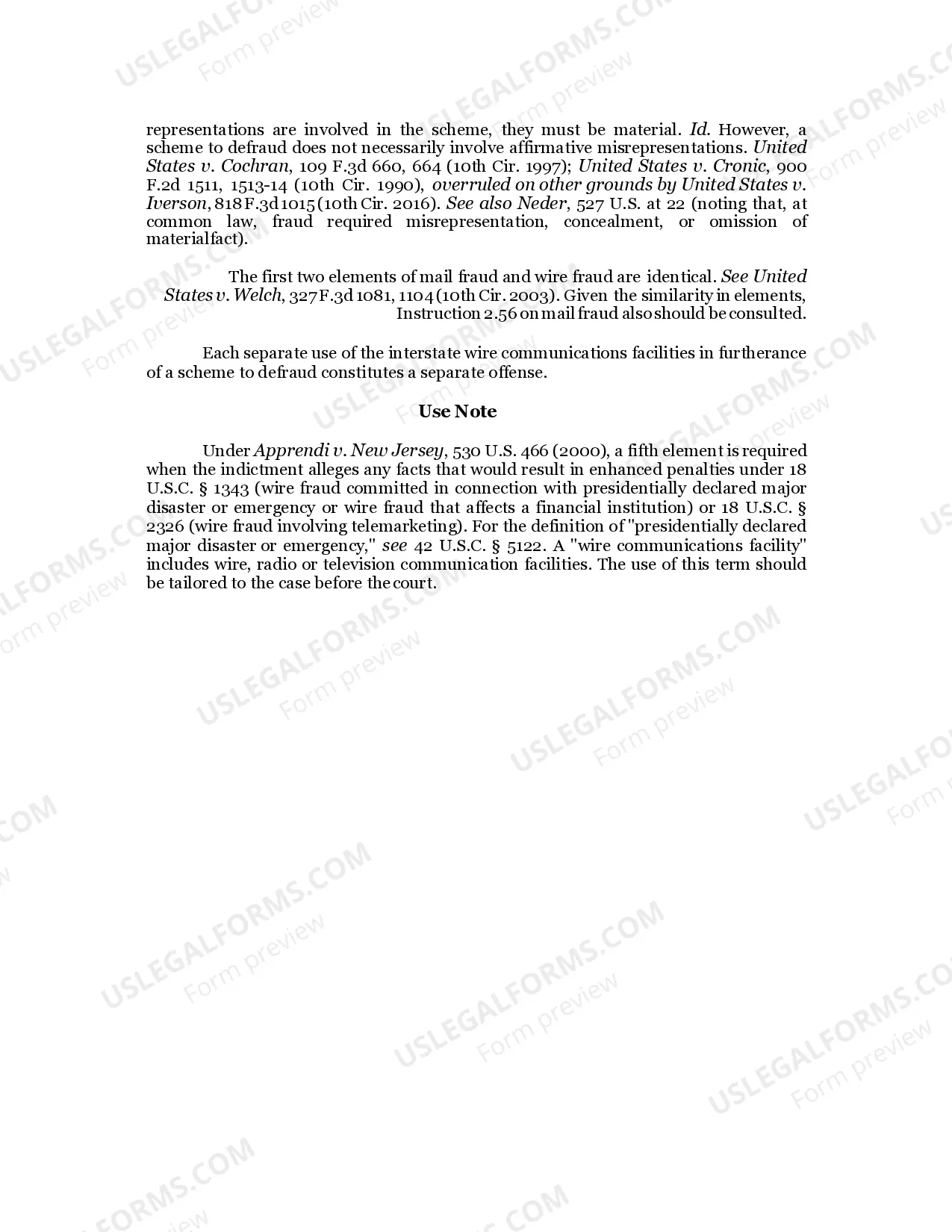 Preview WIRE FRAUD / 18 U.S.C. Sec. 1343