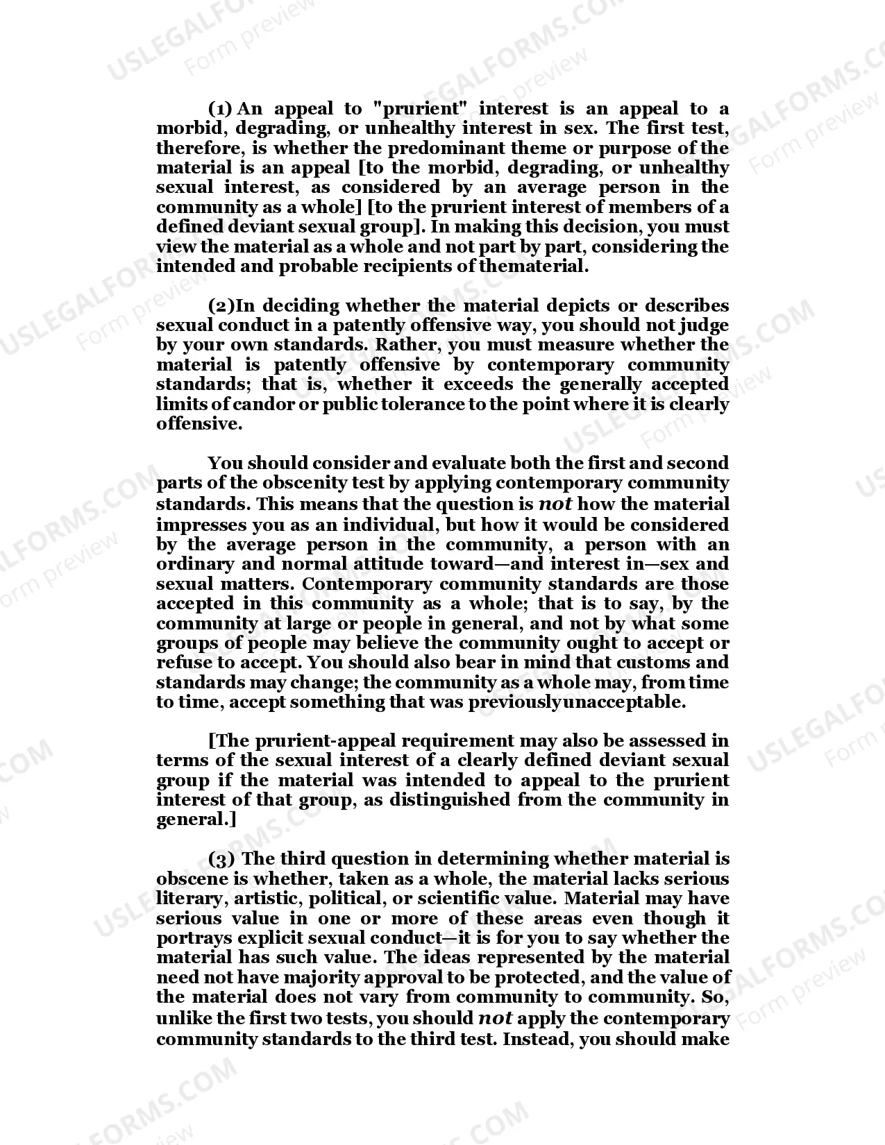 Preview 2.61 INTERSTATE TRANSPORTATION OF OBSCENE MATERIAL FOR SALE OR DISTRIBUTION /18 U.S.C. Sec. 1465