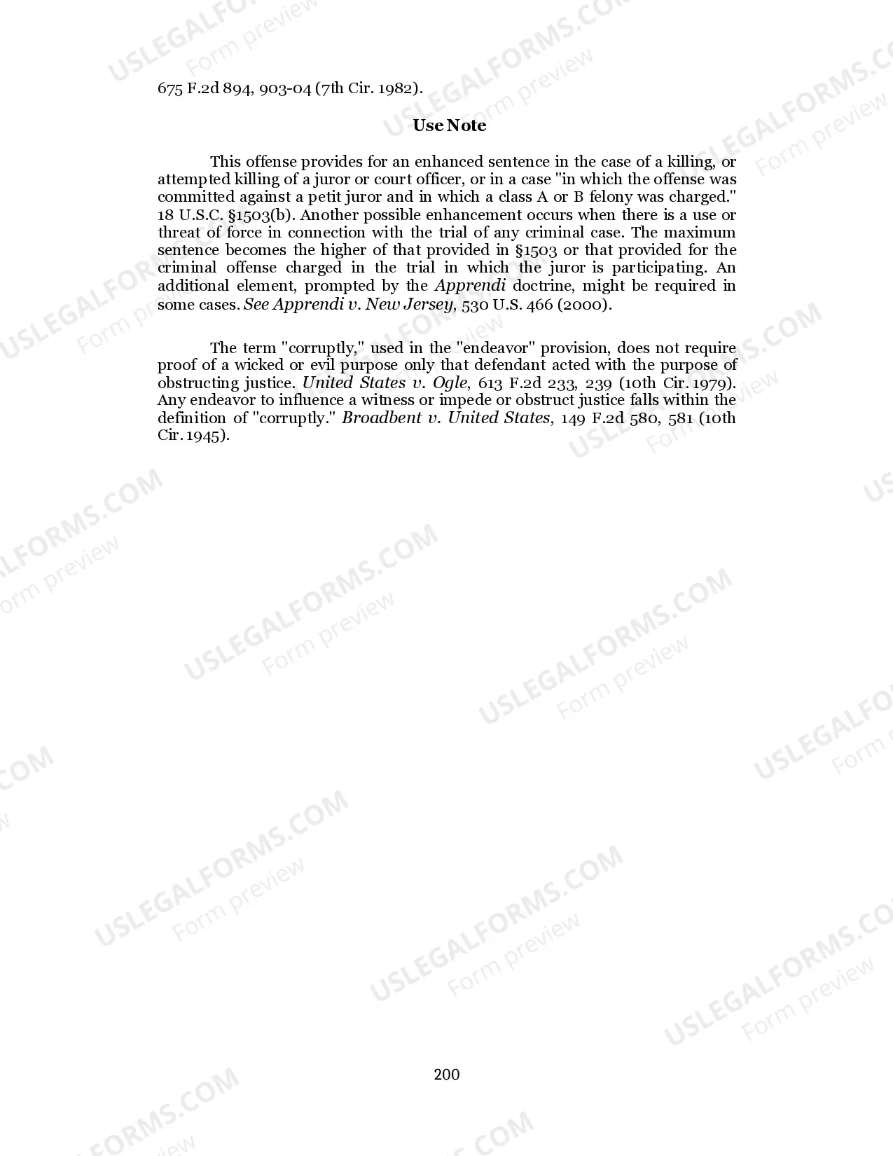 Preview 2.63 OBSTRUCTING ADMINISTRATION OF JUSTICEBY THREATS OR FORCE / 18 U.S.C. Sec. 1503(a)
