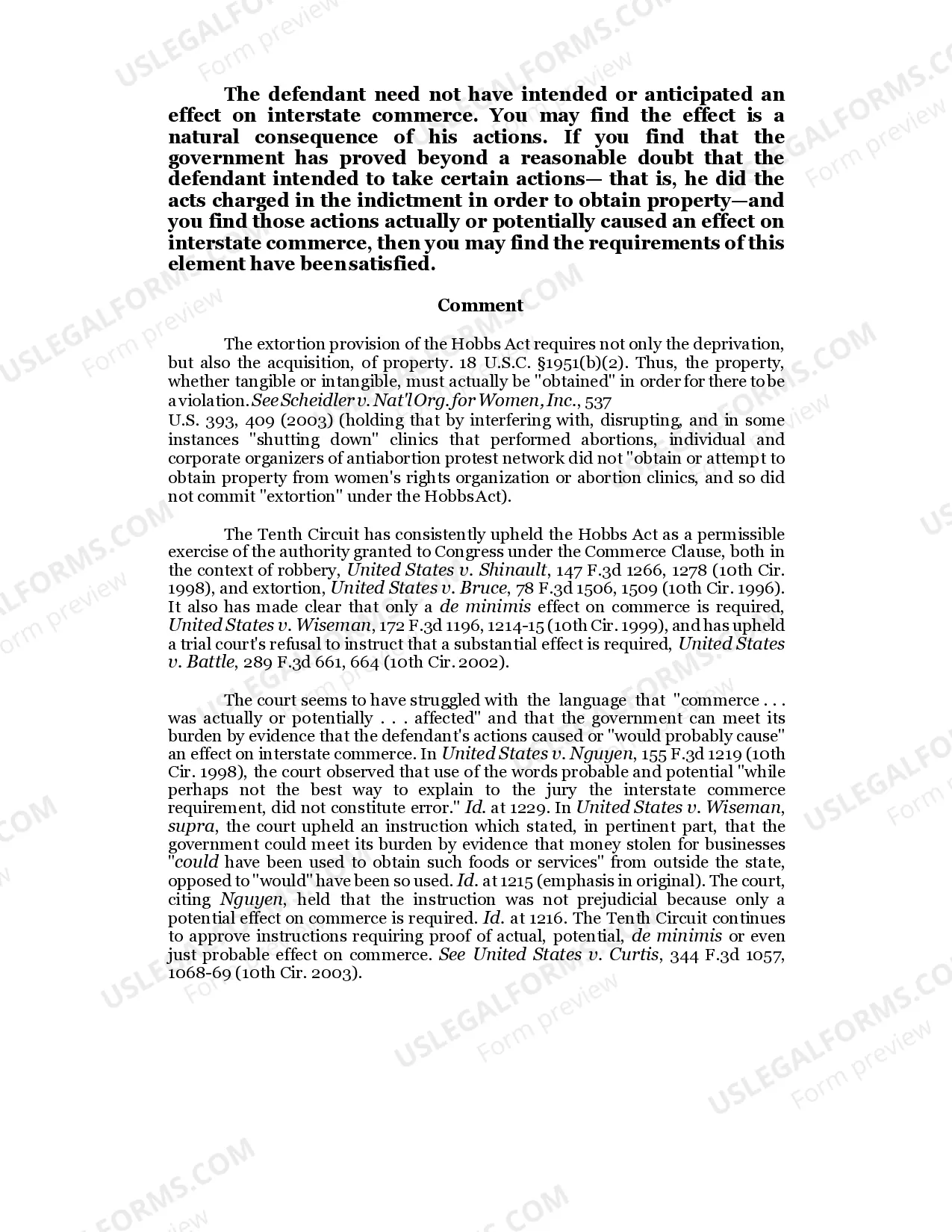 Preview 2.70 [ROBBERY] [EXTORTION] BY FORCE, VIOLENCEOR FEAR / 18 U.S.C. Sec. 1951(a) (Hobbs Act)