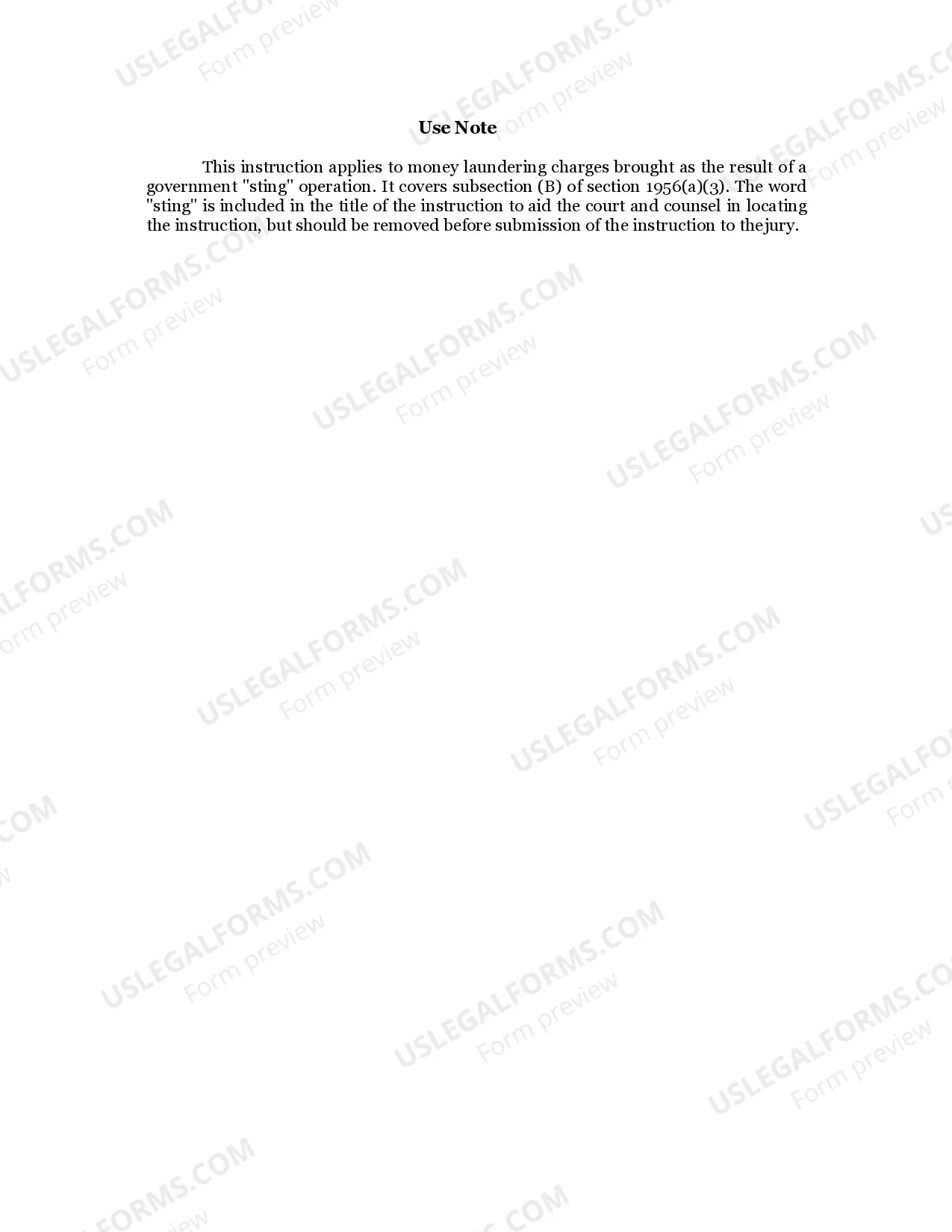 Preview 2.73.2 MONEY LAUNDERING "STING" CONCEALING PURPORTED PROCEEDS OF ILLEGALACTIVITY / 18 U.S.C. Sec. 1956(a)(3)(B)
