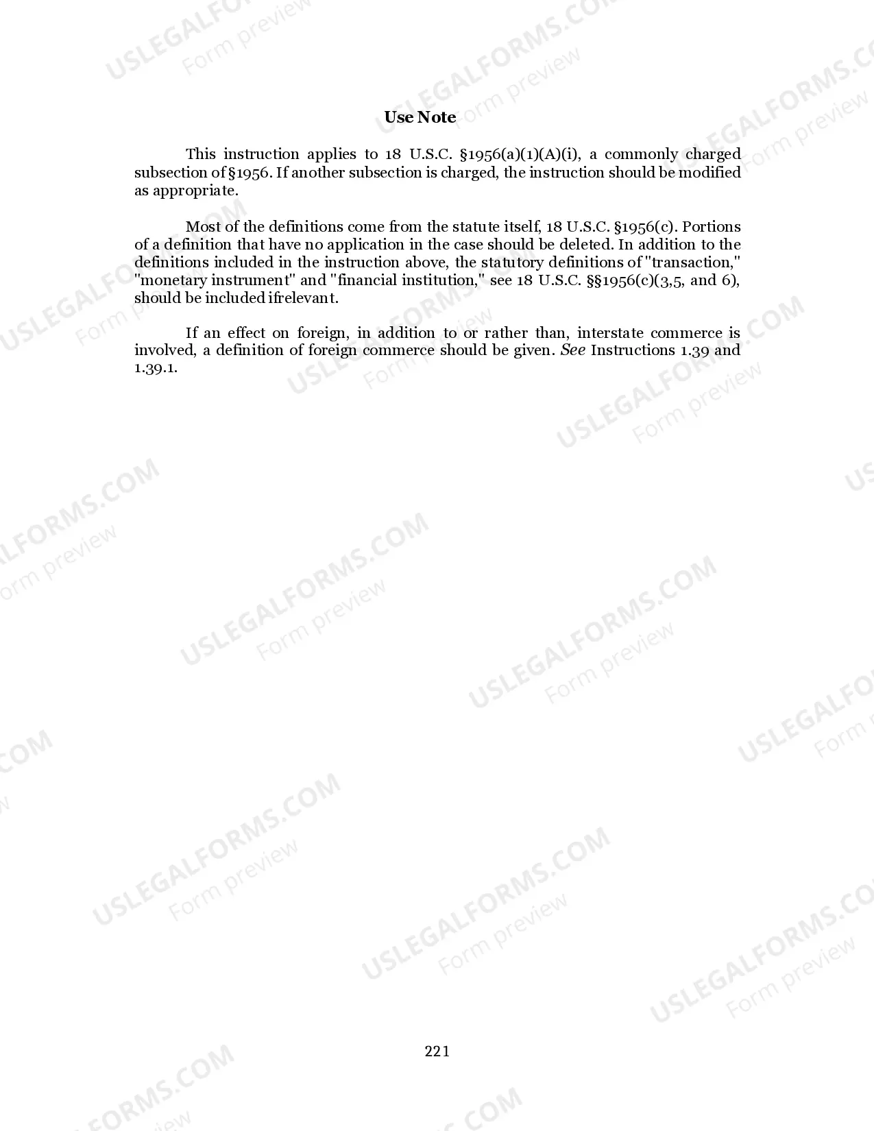 Preview 2.73 MONEY LAUNDERING USING ILLEGAL PROCEEDS TO PROMOTE ILLEGAL ACTIVITY /18 U.S.C. Sec. 1956(a)(1)(A)(i)