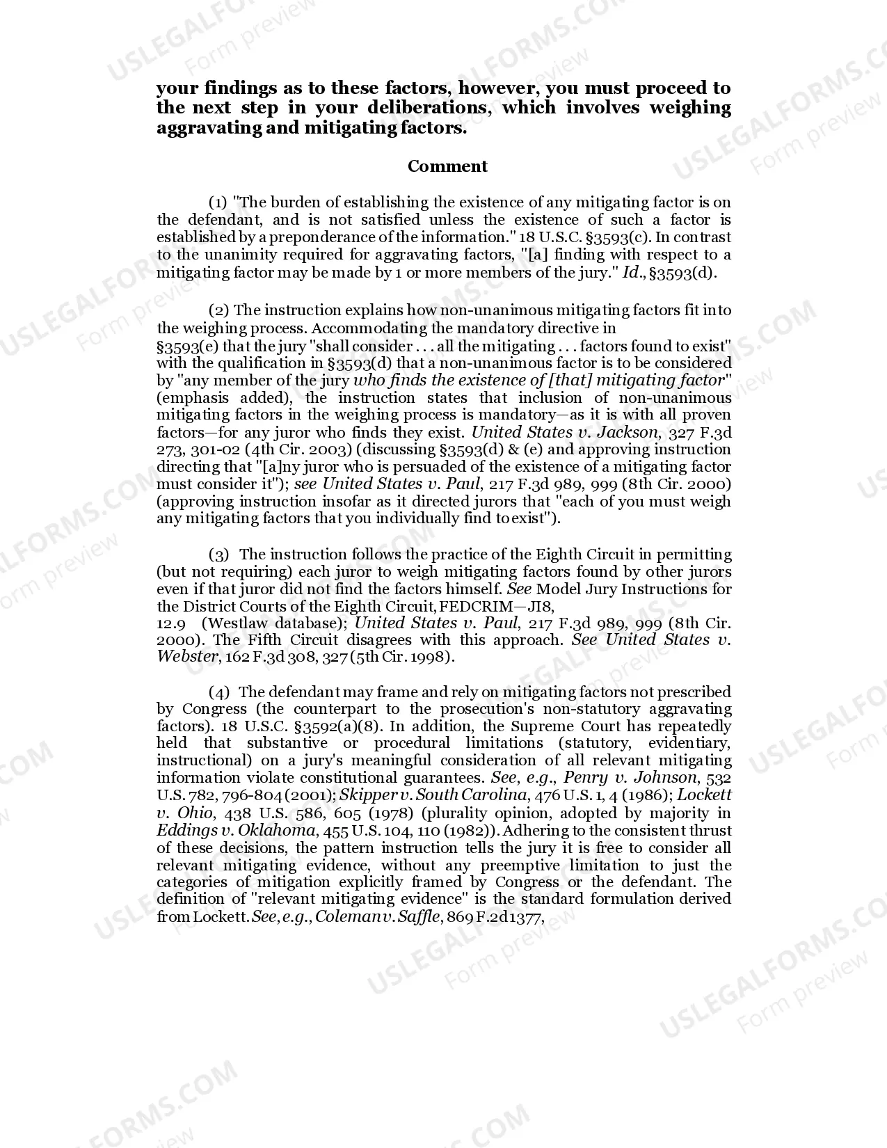 Preview MITIGATING FACTORS