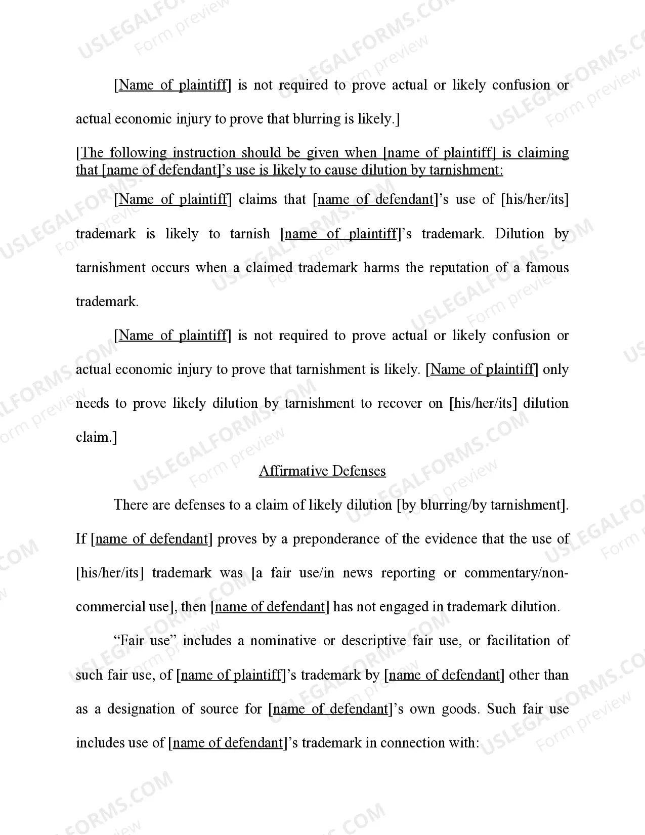 Preview Trademark Dilution