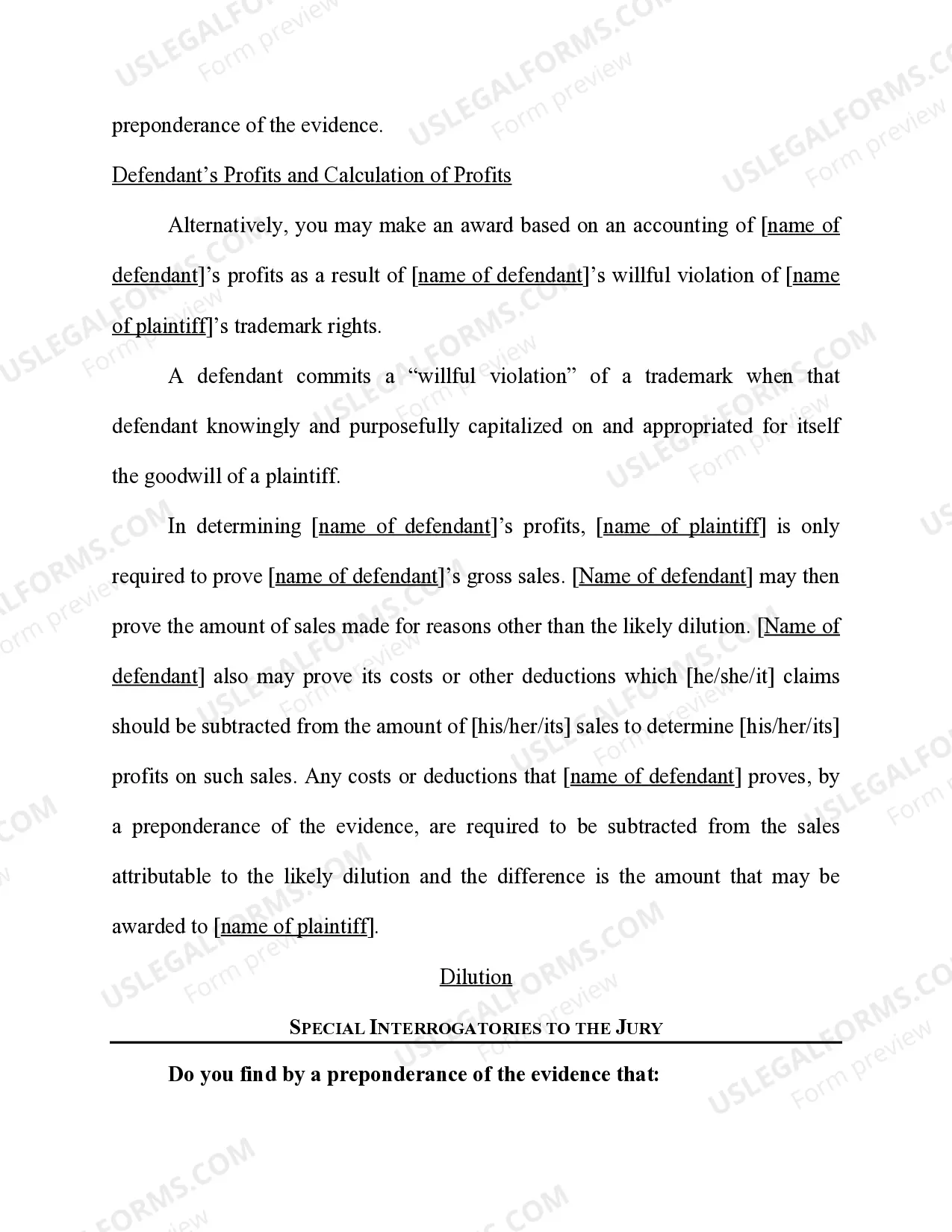 Preview Trademark Dilution