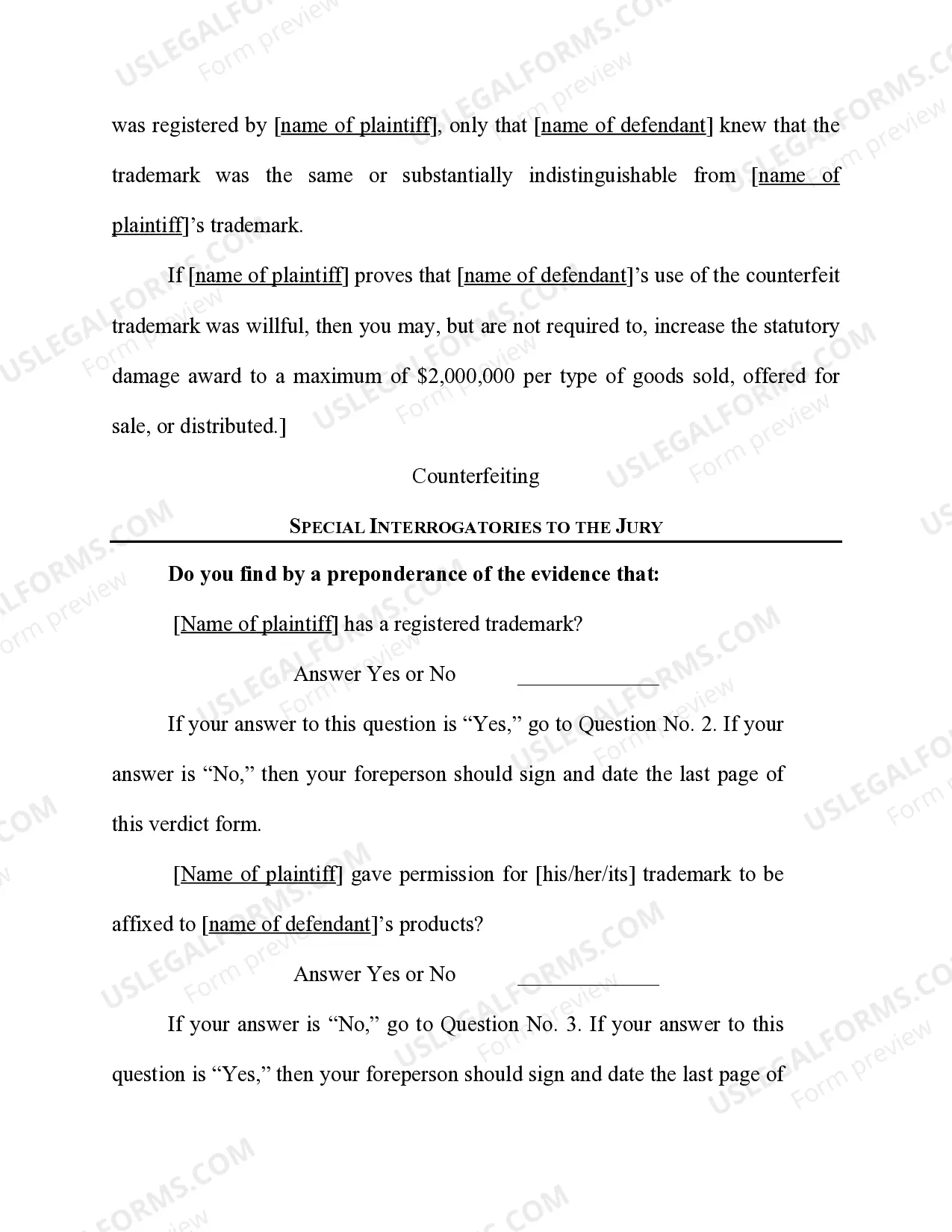 Preview Trademark Counterfeiting