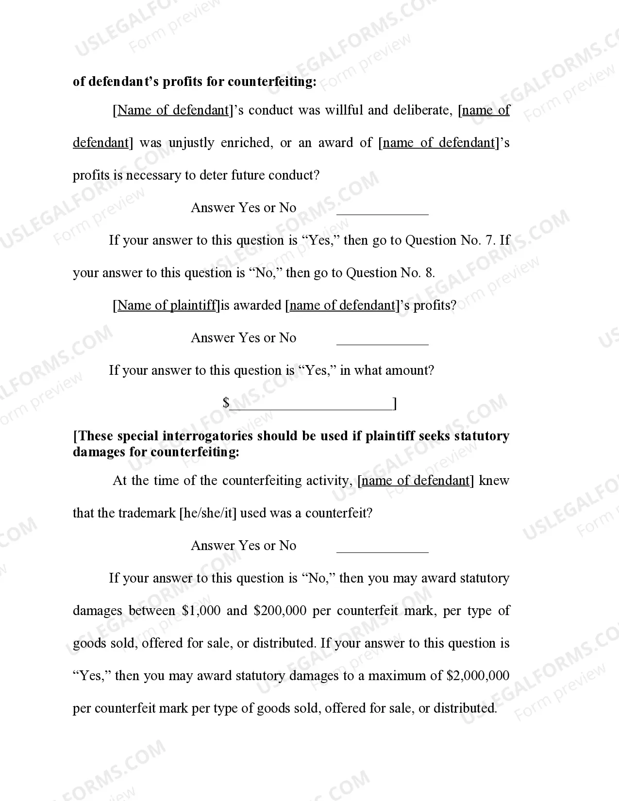 Preview Trademark Counterfeiting
