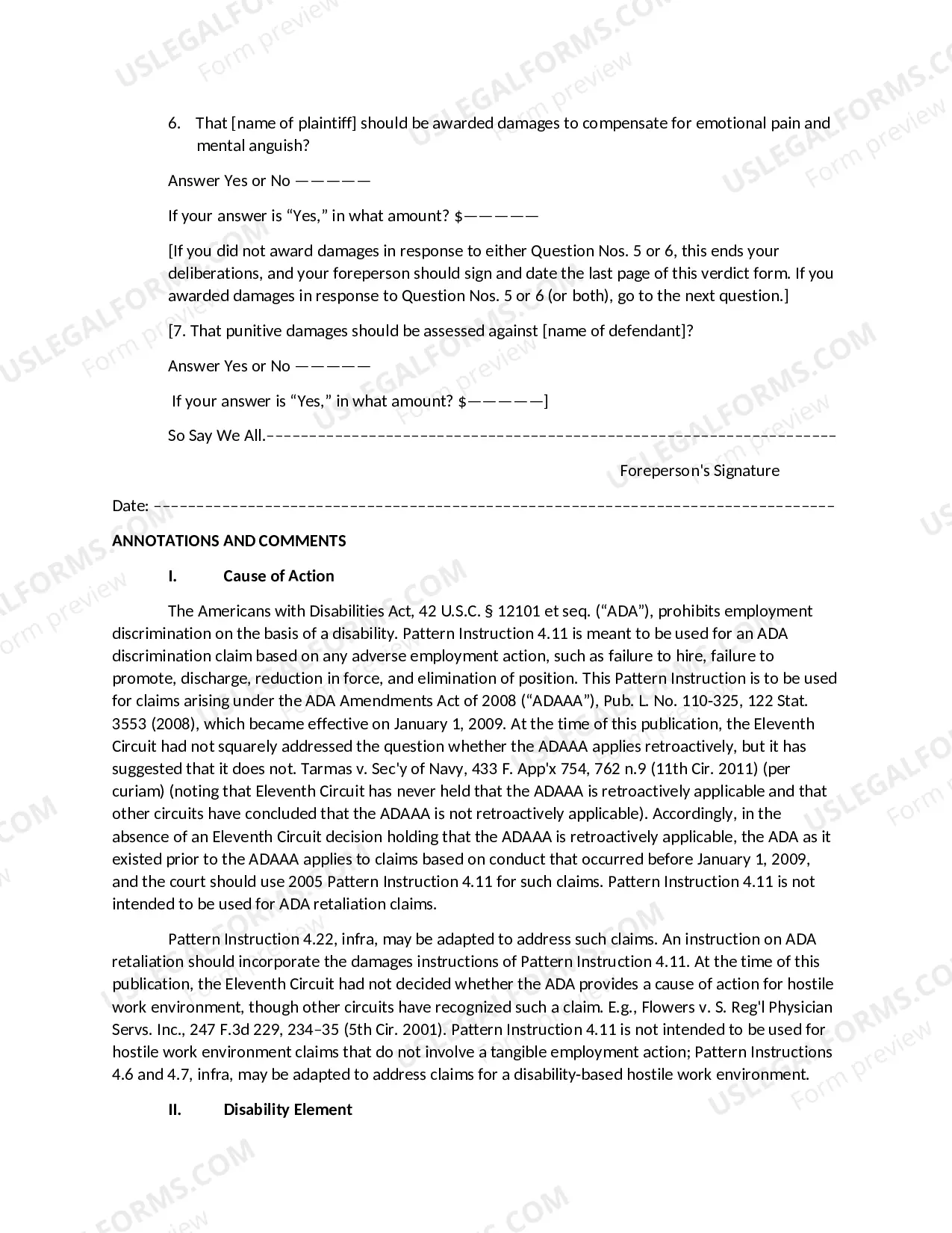 Preview Americans with Disabilities Act-Disparate-Treatment Claim-42 U.S.C. Sec. 12101 12117