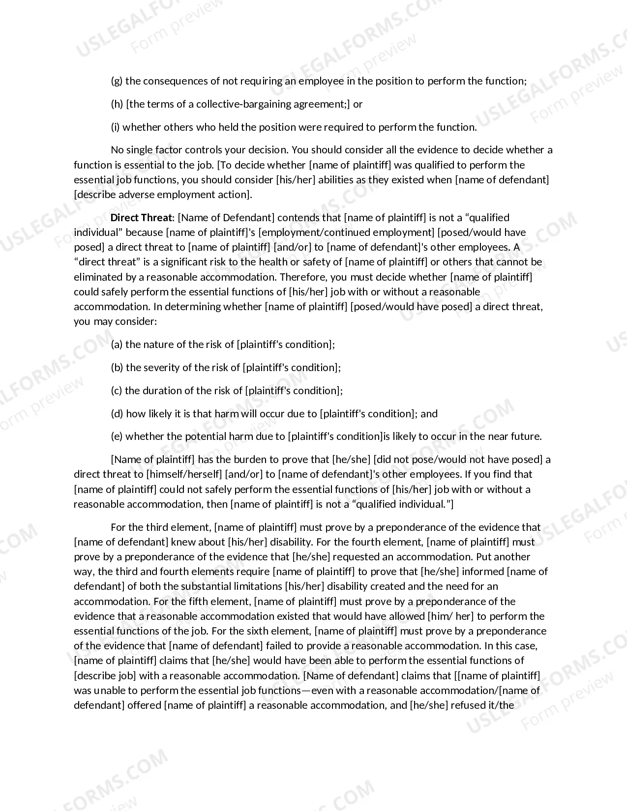 Preview Americans with Disabilities Act:-Reasonable- Accommodation Claim