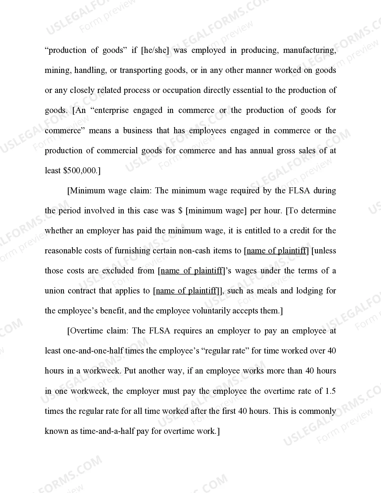 Preview Fair Labor Standards Act