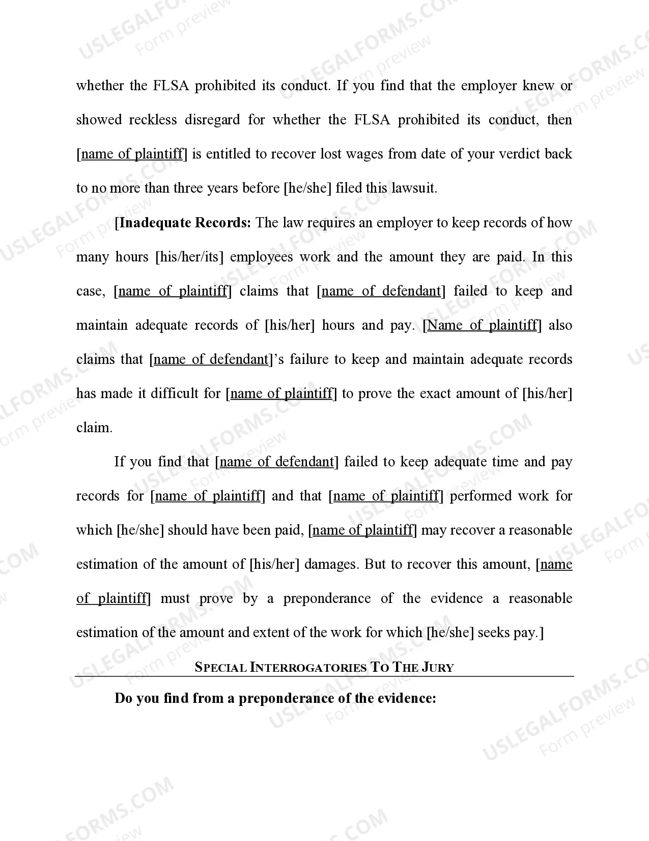 Preview Fair Labor Standards Act