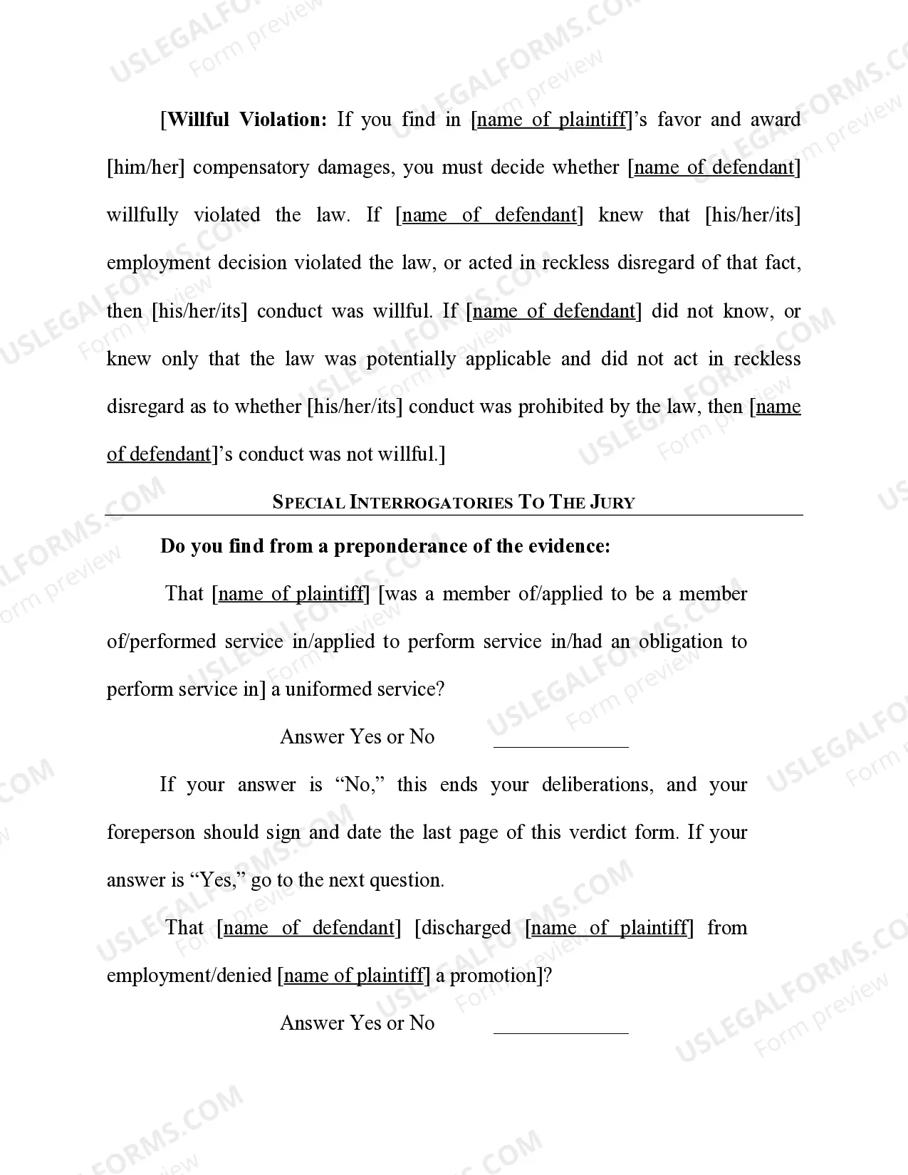 Preview USERRA Discrimination - Including "Same Decision" Defense