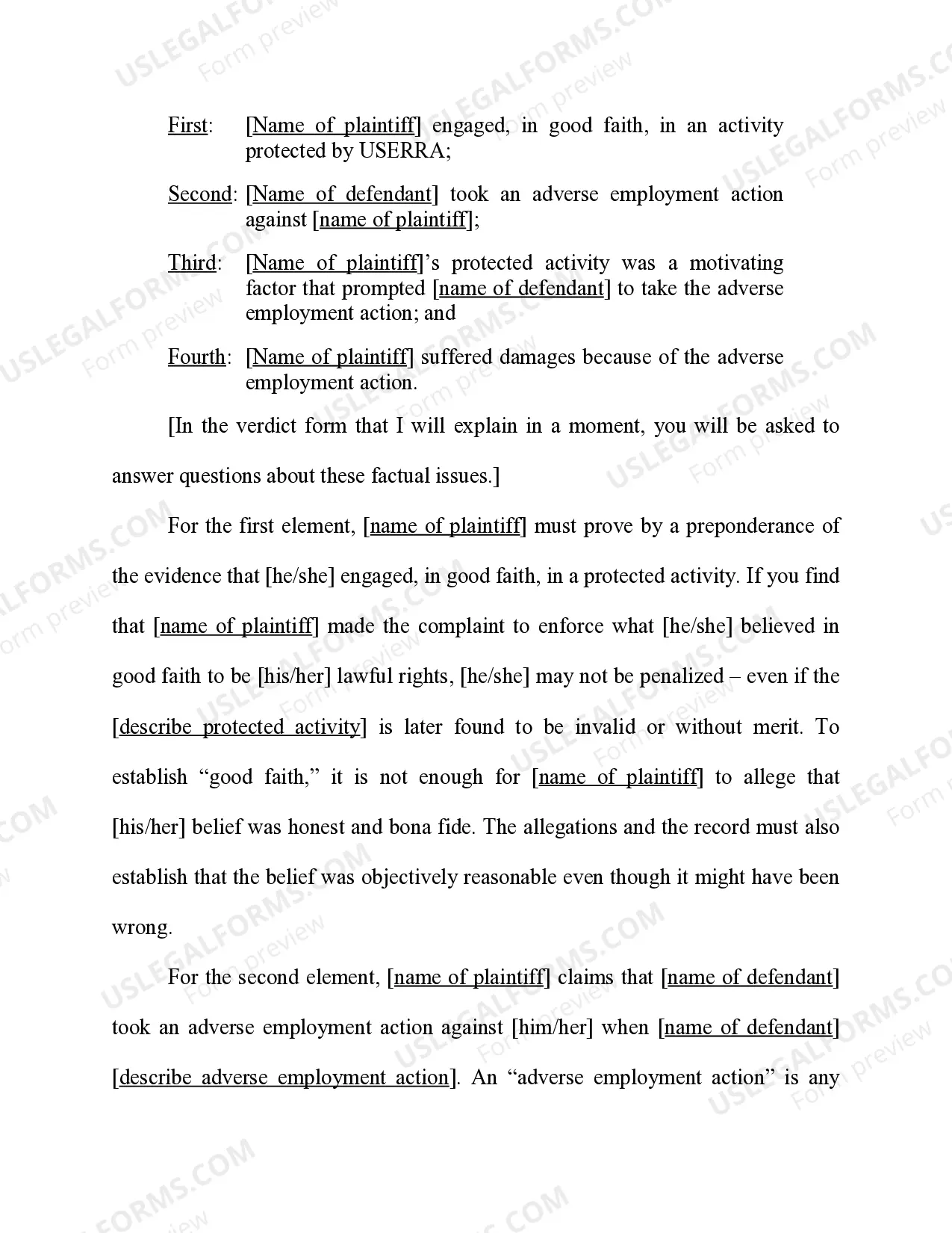 Preview USERRA Retaliation