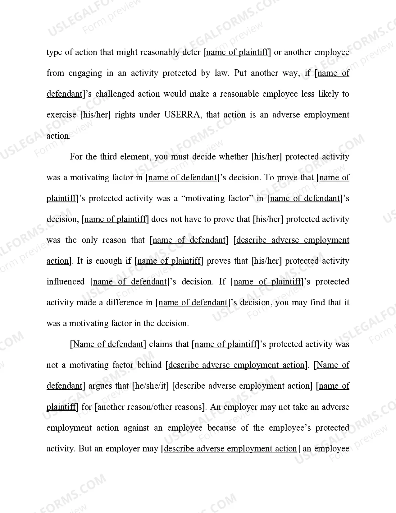 Preview USERRA Retaliation