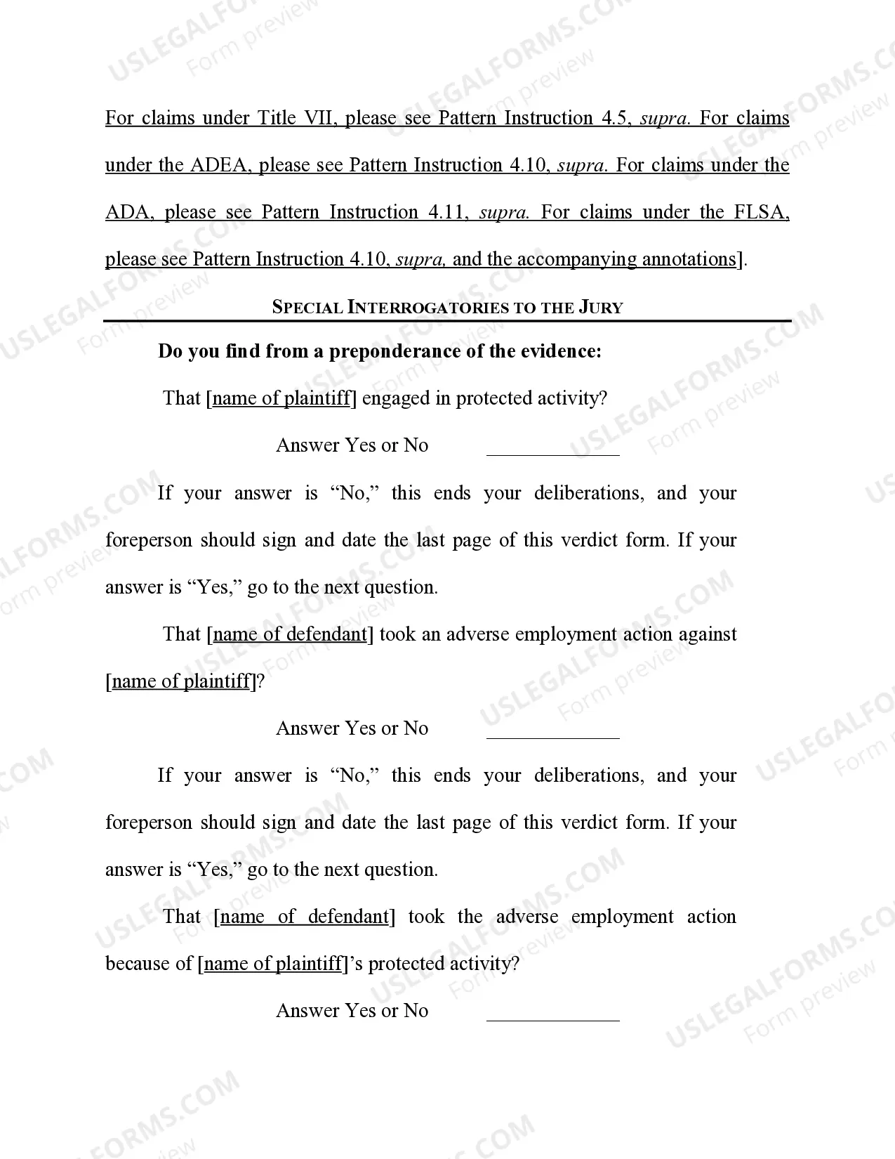 Preview Retaliation - Title VII, ADEA, ADA, and FLSA