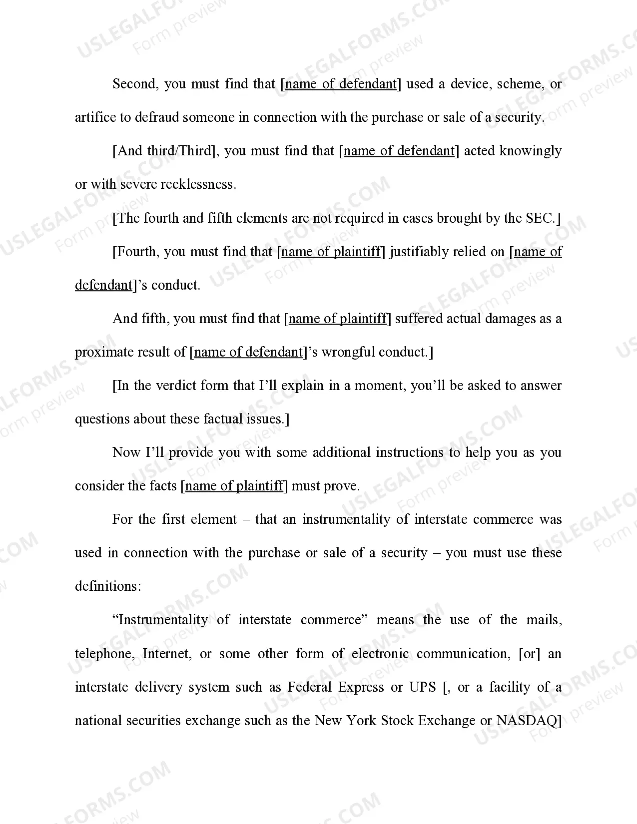 Preview Securities Exchange Act 15 USC Sec. 78j(b) - Rule 10b-5(a)