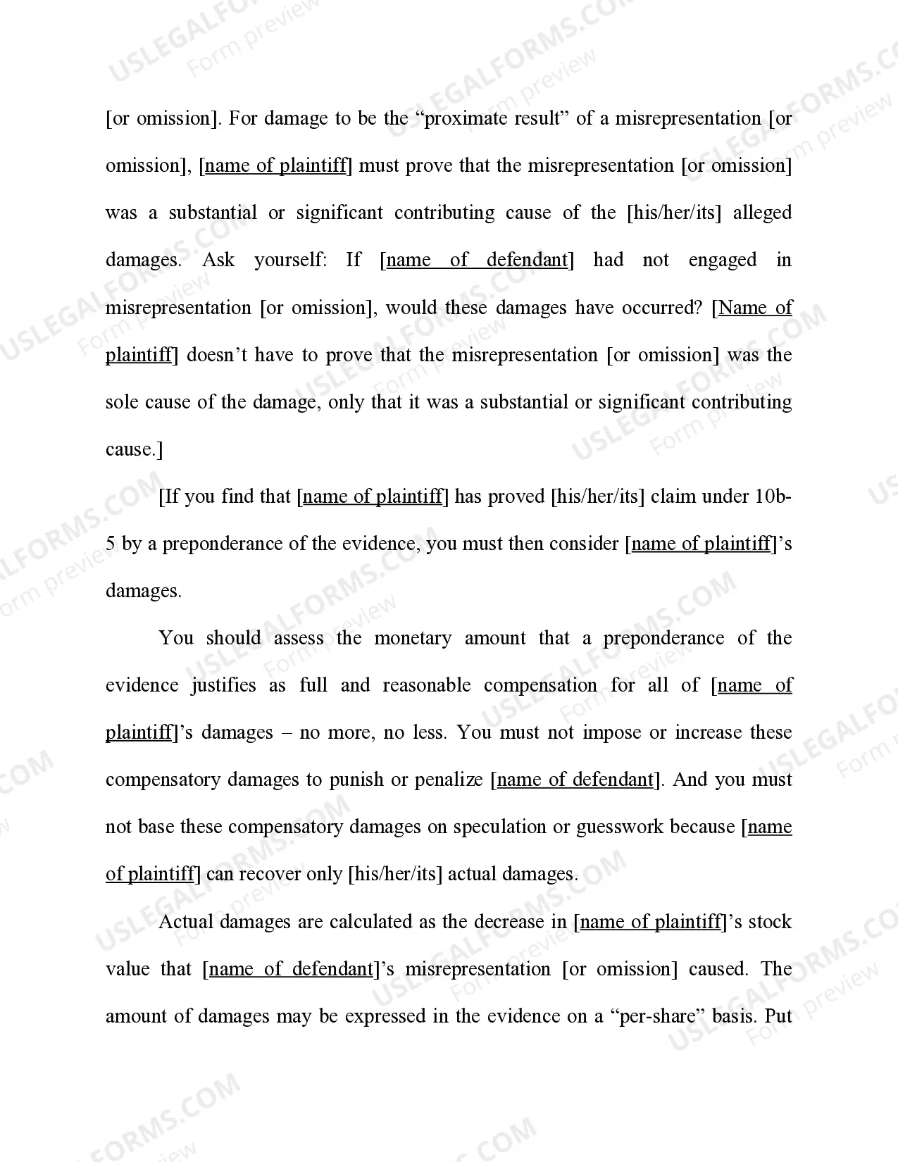 Preview Securities Exchange Act - 15 U.S.C. Sec. 78j(b) - Rule 10b-5(b) -17 C. R. Sec. 240.10b-5(b) - Misrepresentation orOmission of Material Facts