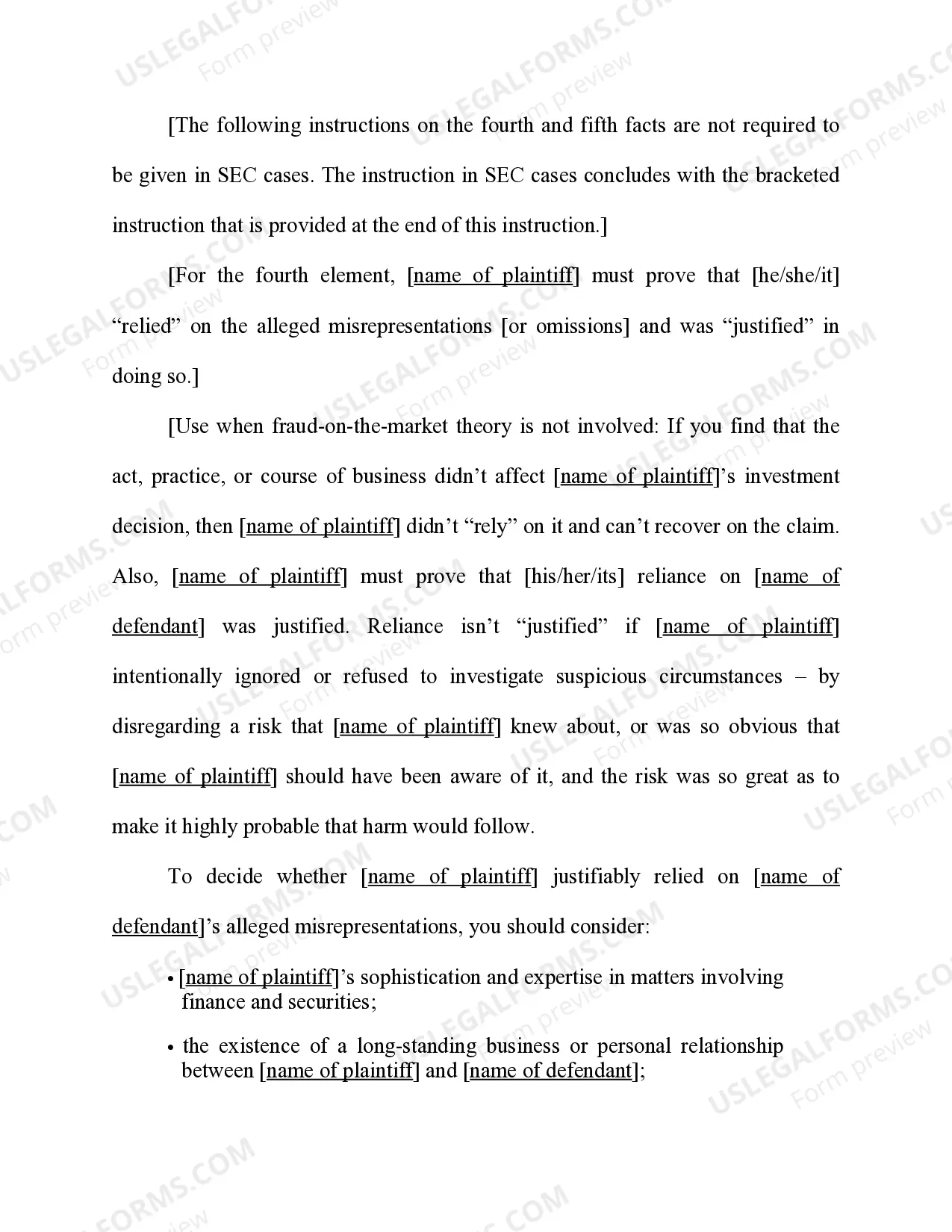 Preview Securities Exchange Act - 15 USC Sec. 78j(b) - Rule 10b-5(c) - 17 C.F.R. Sec. 240.10b-5 - Fraudulent Practice or Course of Dealing
