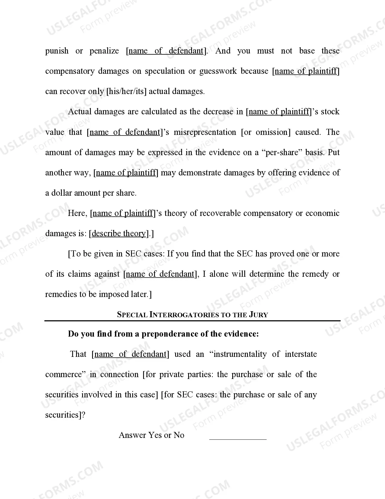 Preview Securities Exchange Act - 15 USC Sec. 78j(b) - Rule 10b-5(c) - 17 C.F.R. Sec. 240.10b-5 - Fraudulent Practice or Course of Dealing