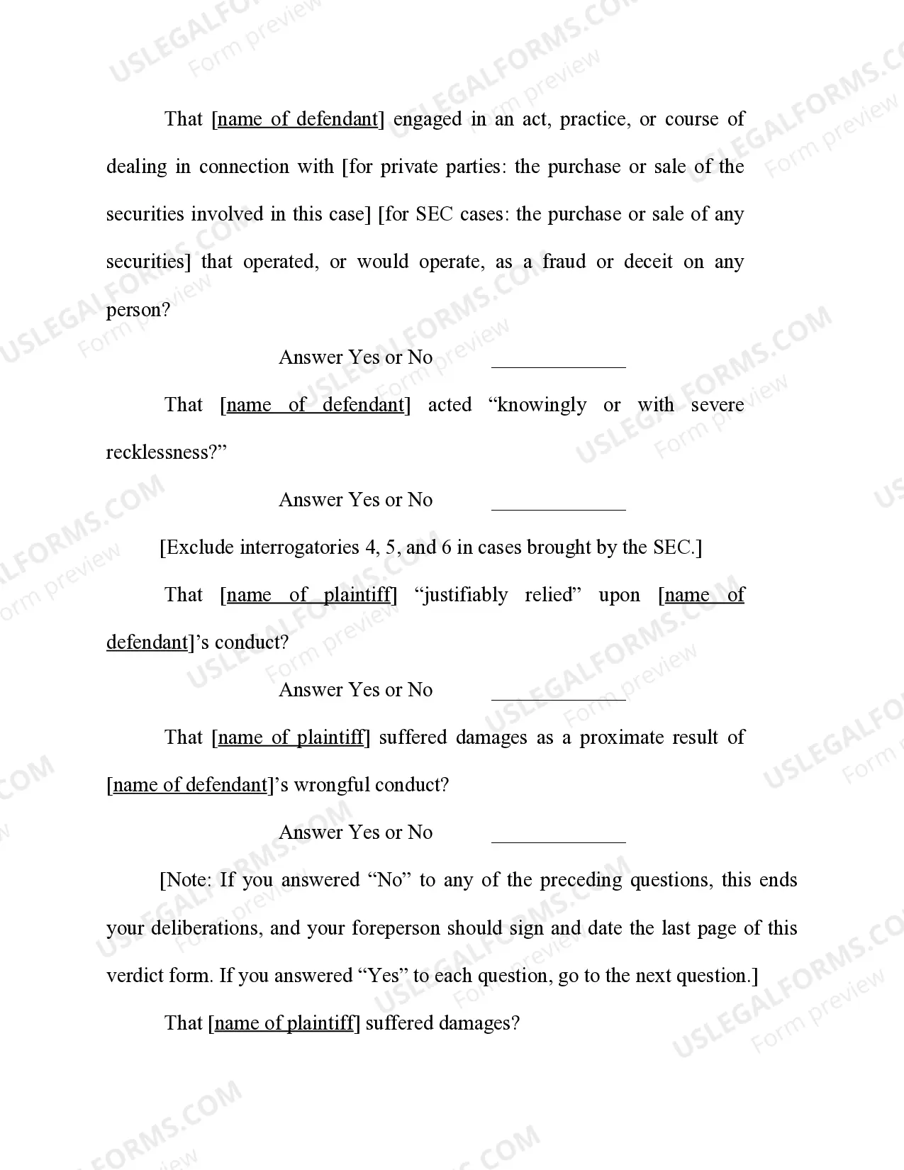 Preview Securities Exchange Act - 15 USC Sec. 78j(b) - Rule 10b-5(c) - 17 C.F.R. Sec. 240.10b-5 - Fraudulent Practice or Course of Dealing