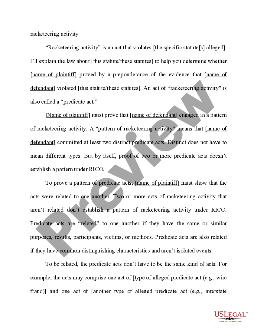 Racketeer Influenced and Corrupt Organization Act (RICO) 18 U.S.C. Sec. 1962(a) Racketeering