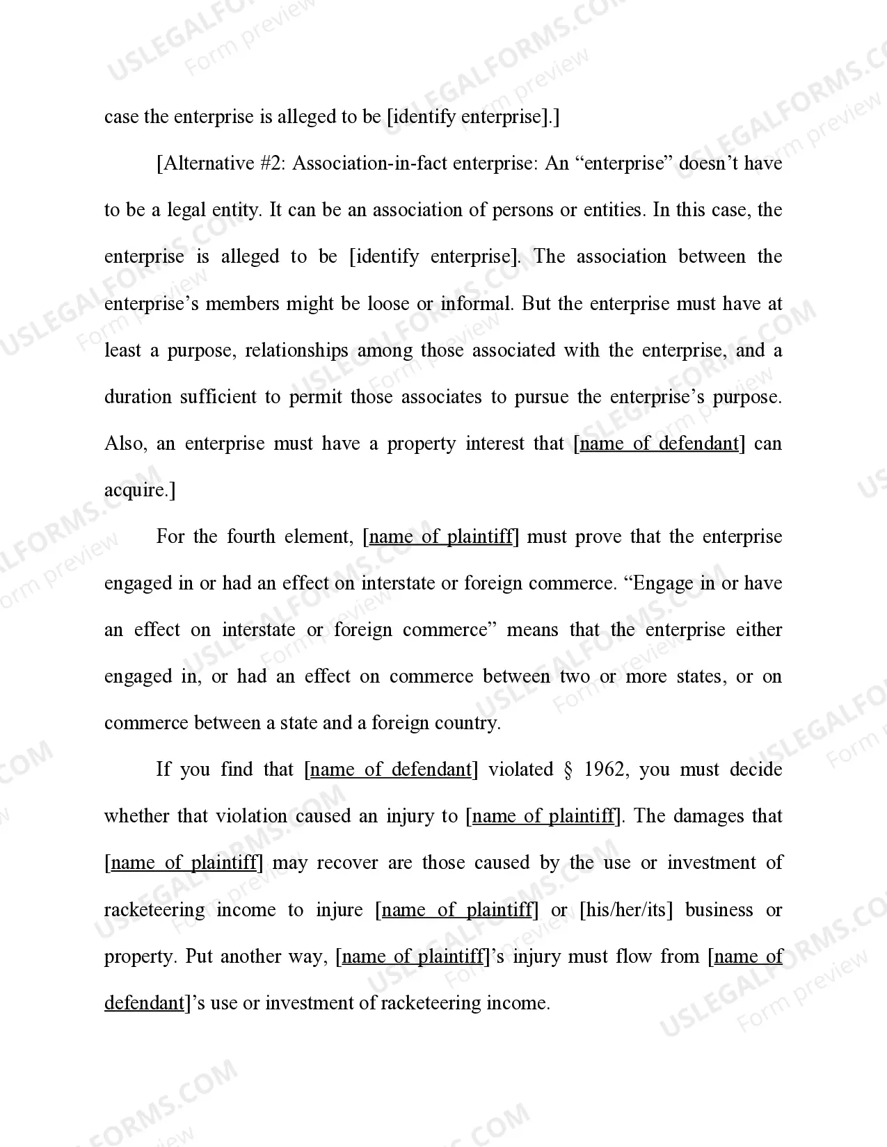 Preview Racketeer Influenced and Corrupt Organization Act (RICO) - 18 U.S.C. Sec. 1962(a) - Acquiring an Interest in an Enterprise by Use of Income
