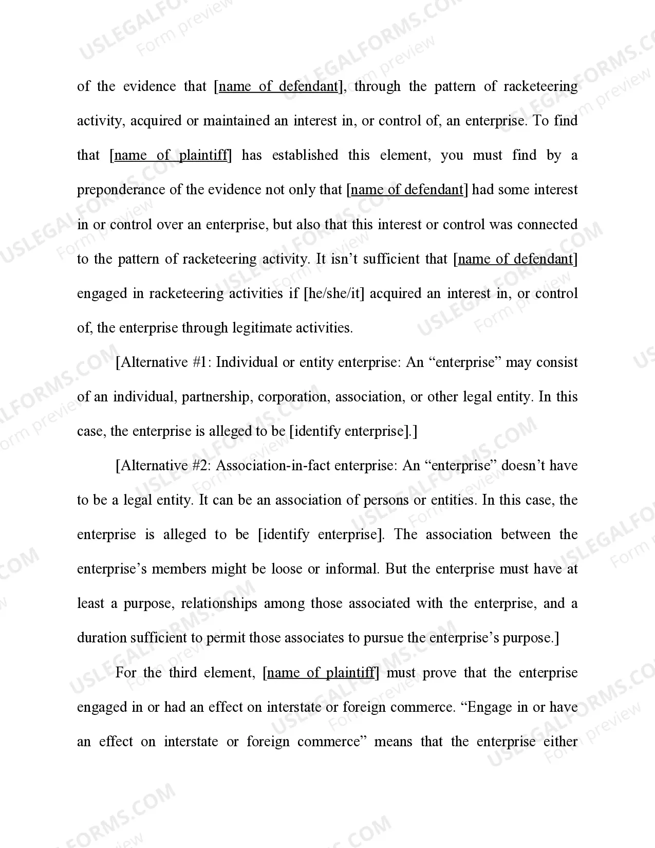 Preview Racketeer Influenced and Corrupt Organization Act (RICO) - 18 U.S.C. Sec. 1962(b)- Acquiring or Maintaining an Interest in or Control of an Enterprise