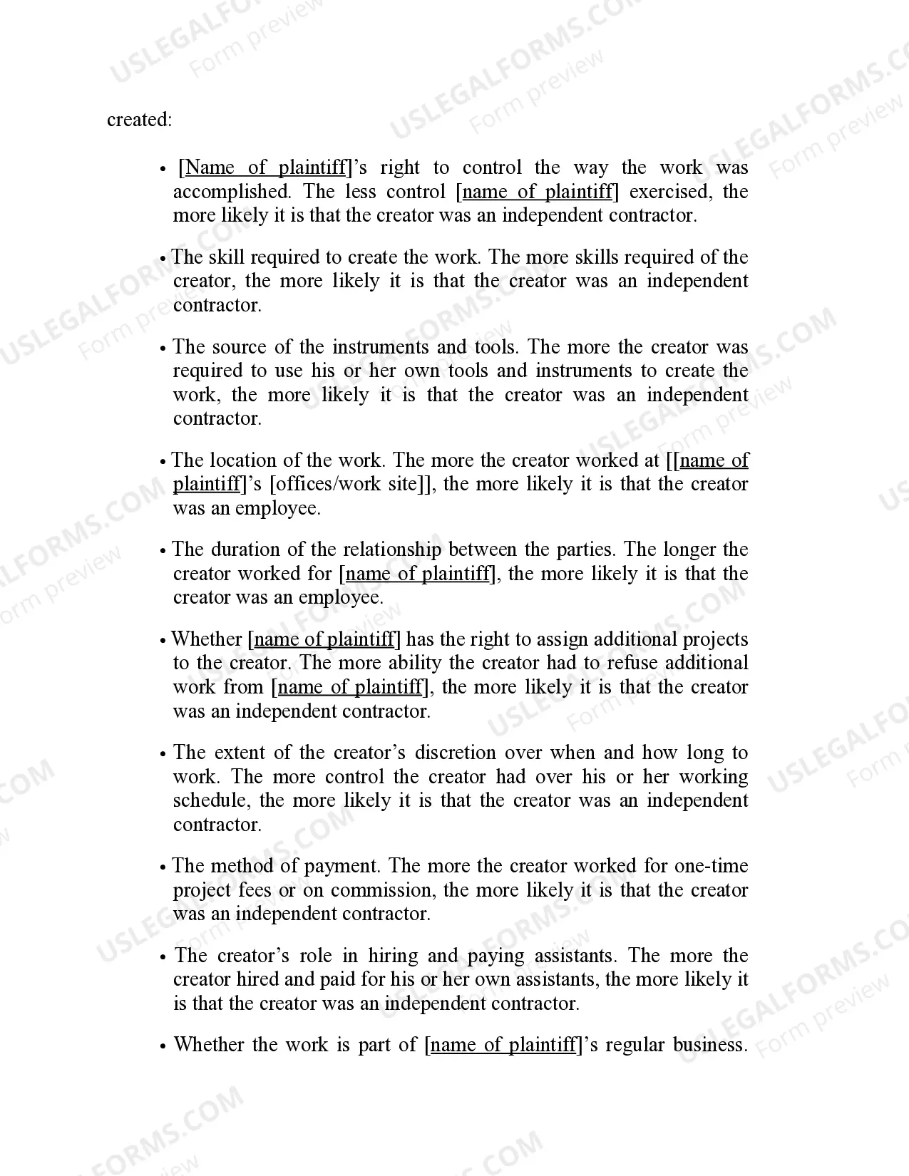 Preview Copyright - Ownership - Work Made for Hire