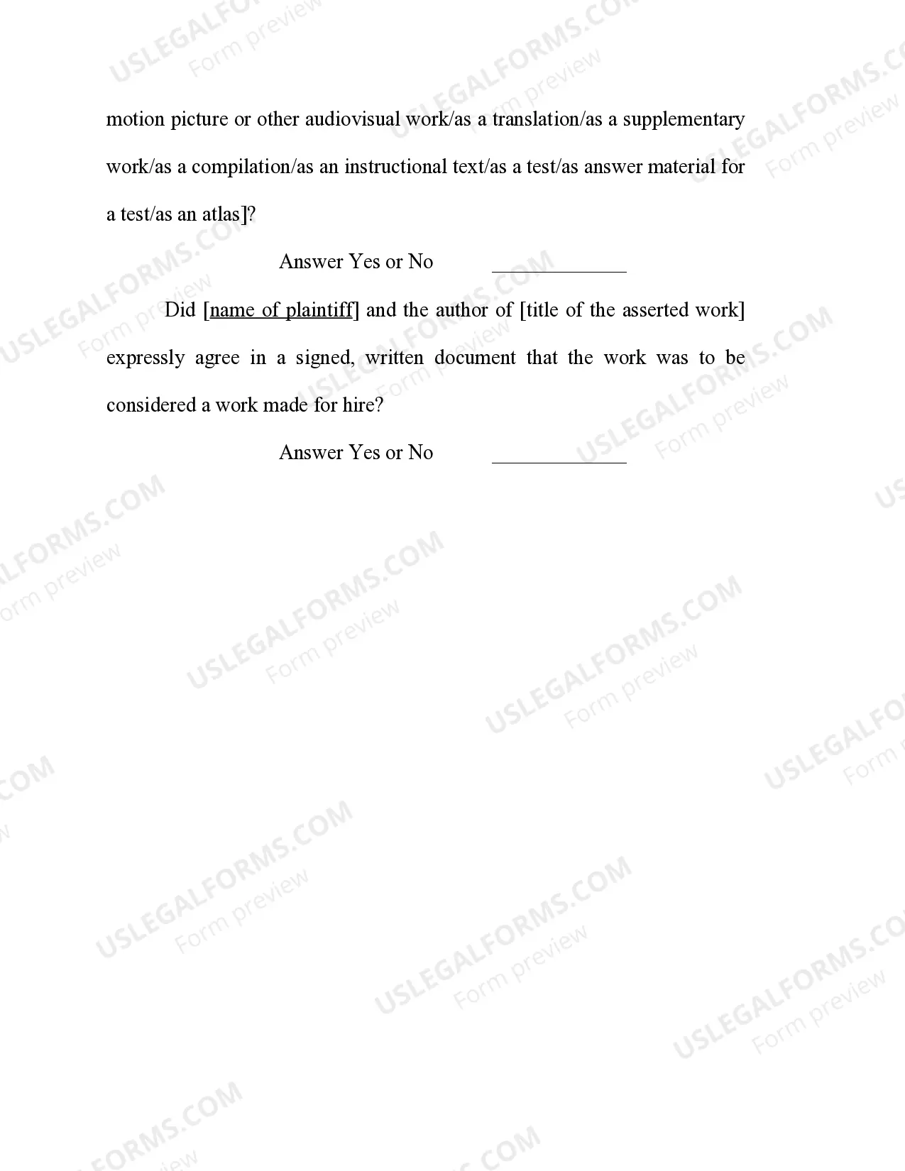 Preview Copyright - Ownership - Work Made for Hire