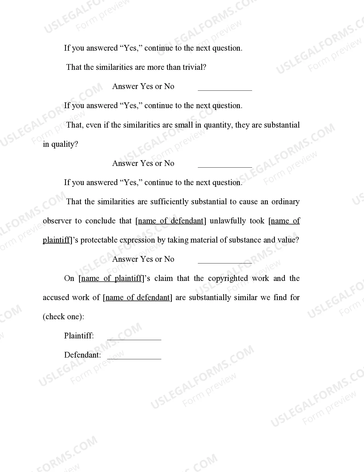 Preview Copyright - Infringement - Substantial Similarity
