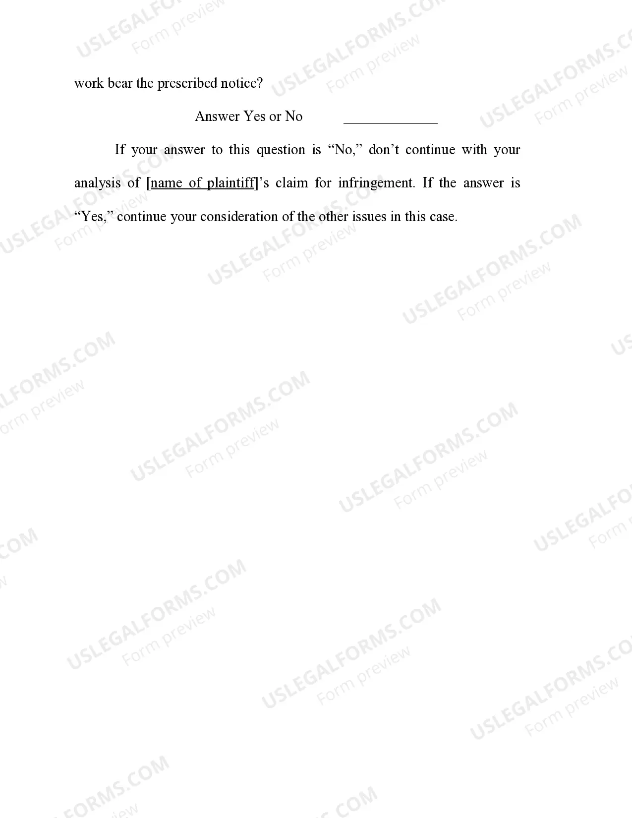 Preview Copyright - Validity - Copyright Notice - Pre-Berne Convention Implementation Act - Alternate Version