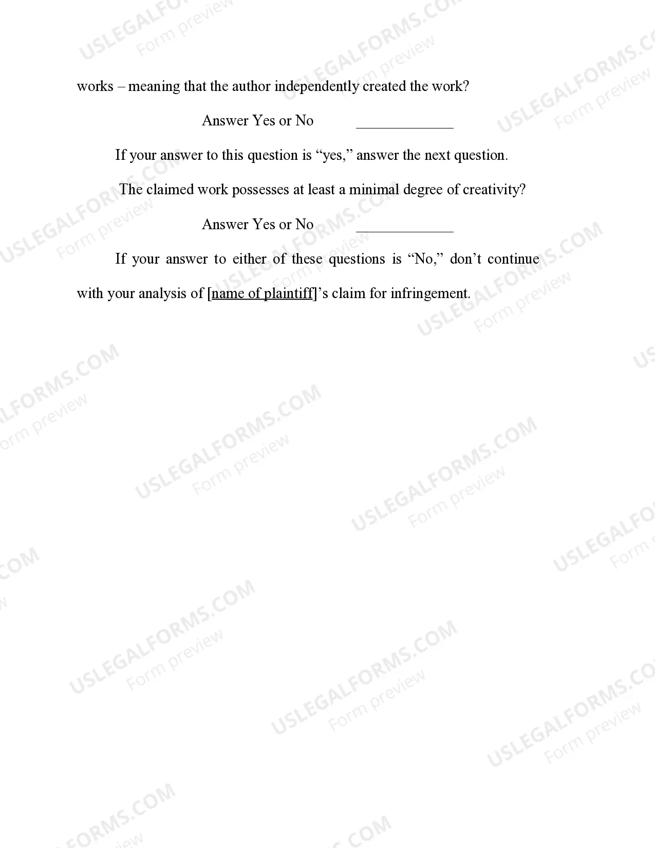 Preview Copyright - Validity - How Obtained (For Use Where No Presumption of Validity Applies)