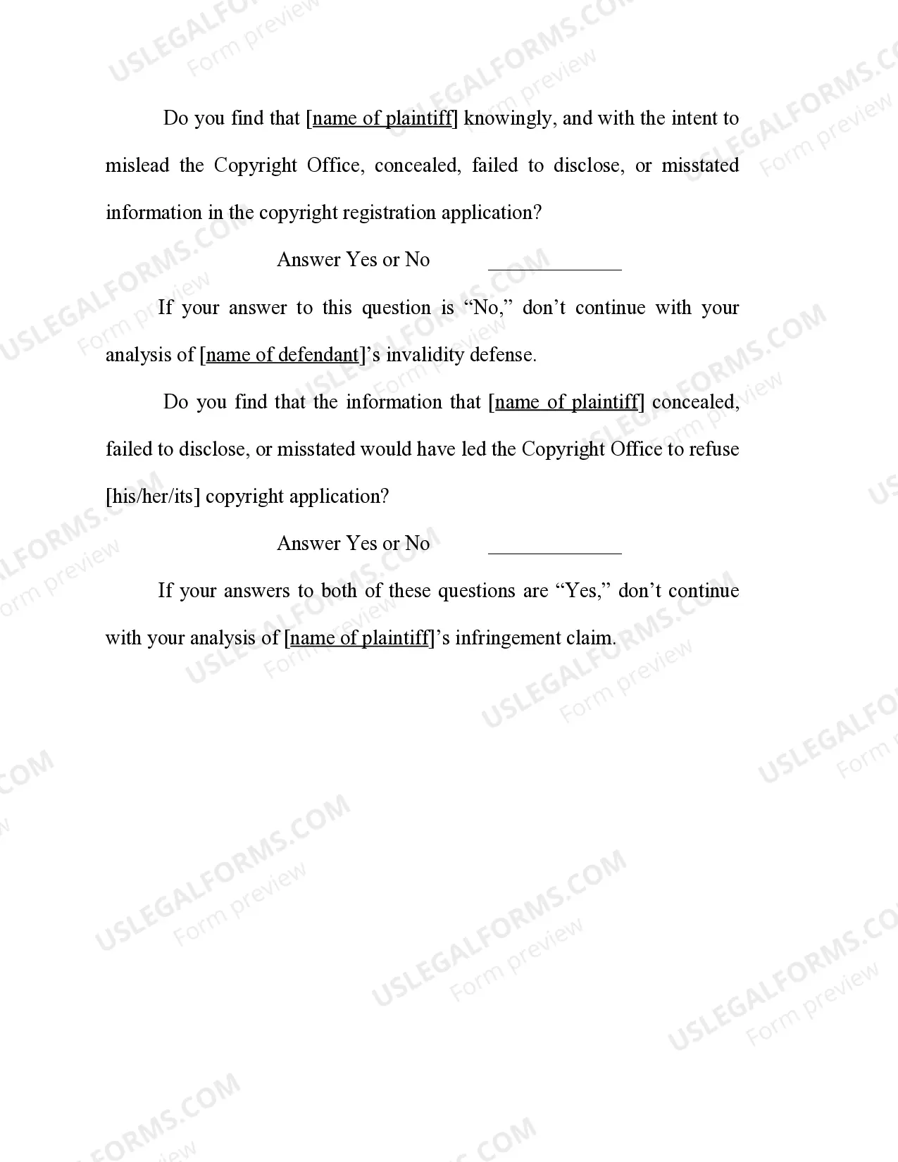 Preview Copyright - Validity - Invalid Copyright Registration - Fraud on the Copyright Office