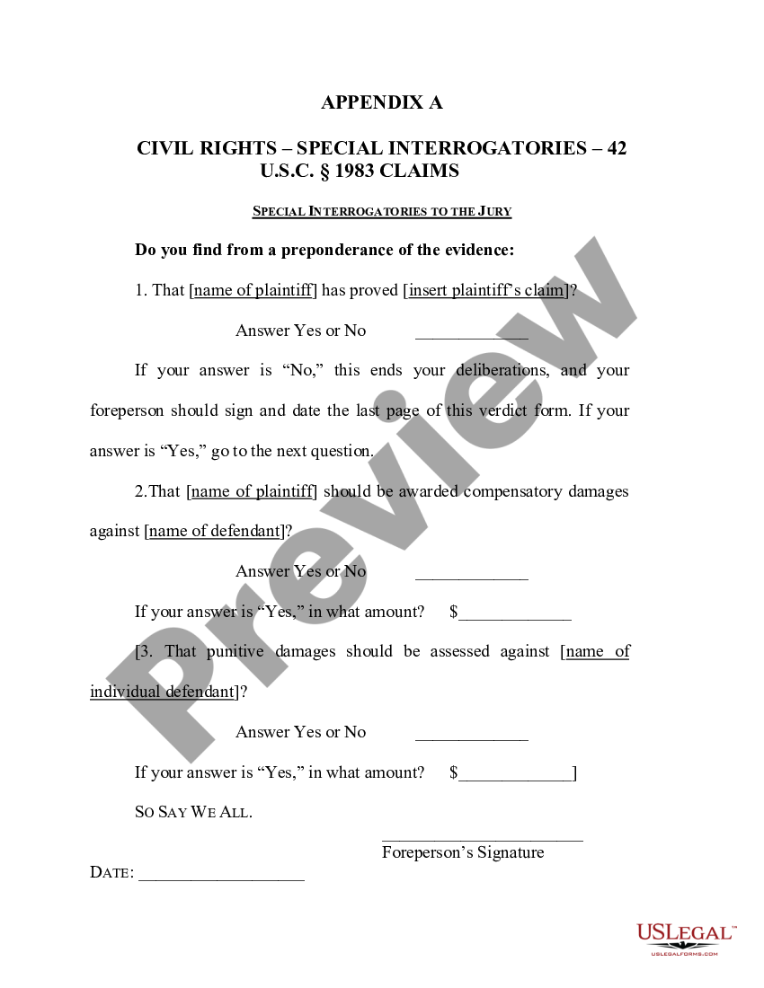 Civil Form Interrogatories