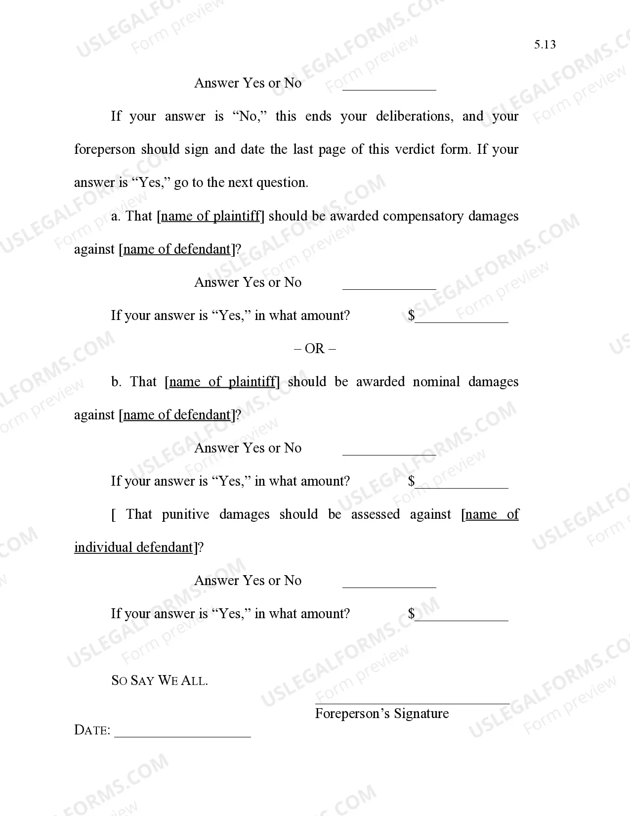 Preview APPENDIX B CIVIL RIGHTS - SPECIAL INTERROGATORIES - 42 U.S.C. Sec. 1983 CLAIMS -FOR CASES BROUGHT BY NON-PRISONERS