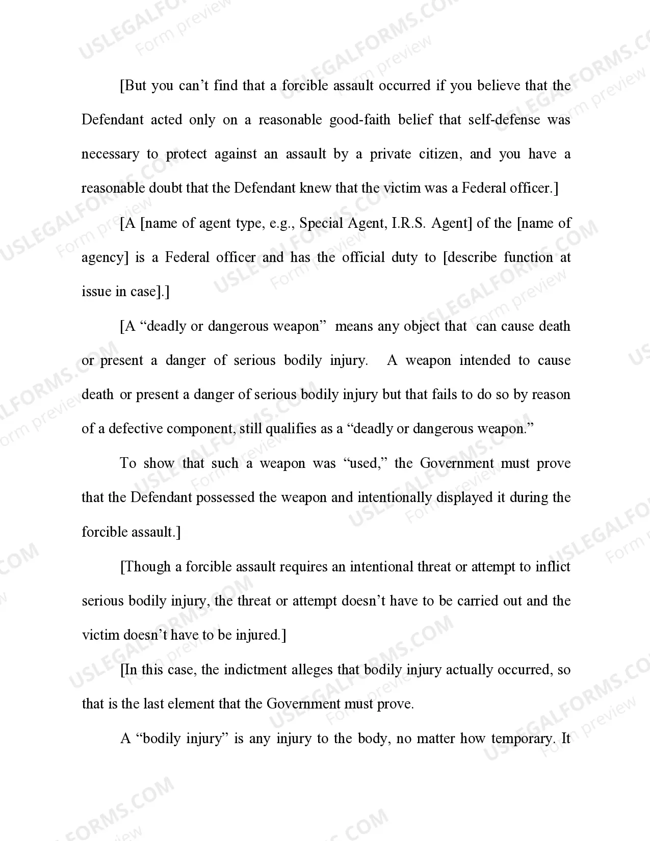 Preview Forcibly Assaulting a Federal Officer: with Use of a Deadly Weapon or Inflicting Bodily Injury