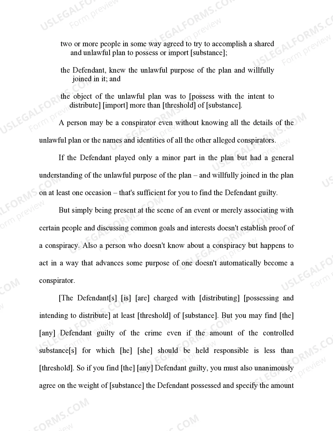 Preview Controlled Substances: Conspiracy