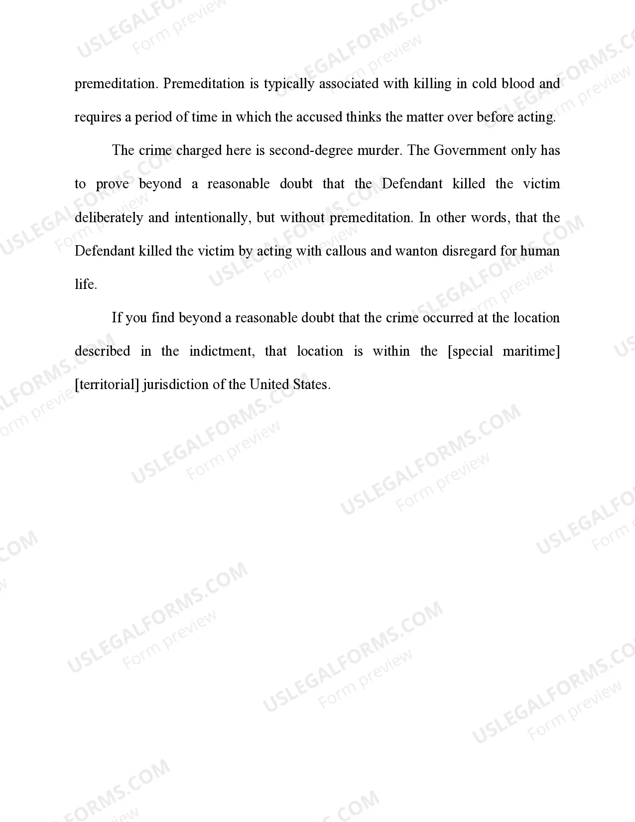 Preview Second-Degree Murder