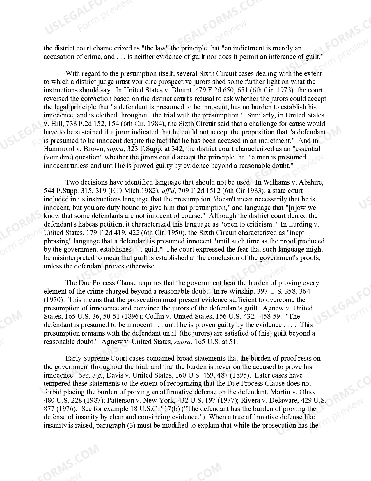 Preview PRESUMPTION OF INNOCENCE, BURDEN OF PROOF, REASONABLE DOUBT