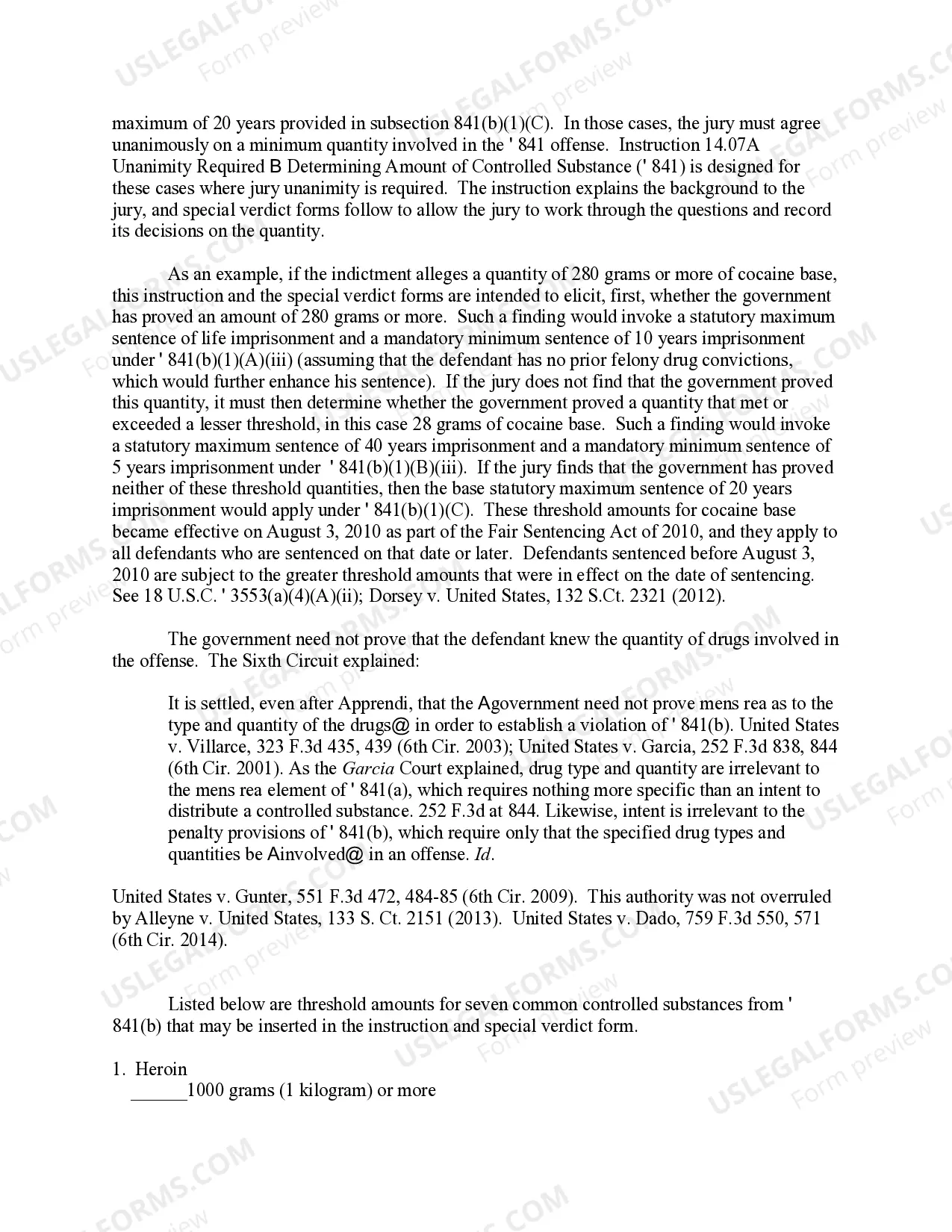 Preview UNANIMITY REQUIRED: DETERMINING AMOUNT OF CONTROLLED SUBSTANCE